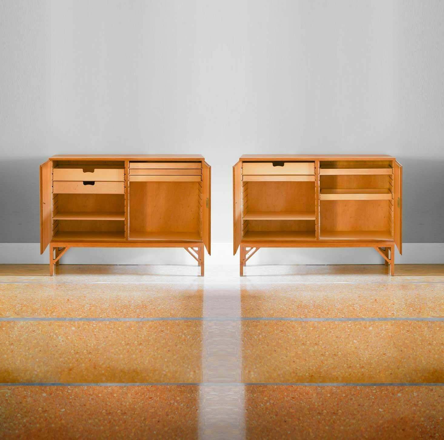 Pair Of Consoles China Cabinet, Model, 232 By Borge Mogensen Prod, Fdb Mobler photo furniture