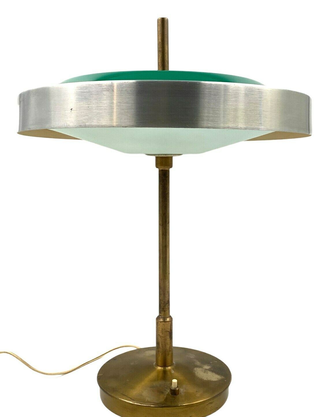 Oscar Torlasco, Important Brass And Glass Table / Desk Lamp, Prod. Lumi, 1960 Ca. photo Lighting