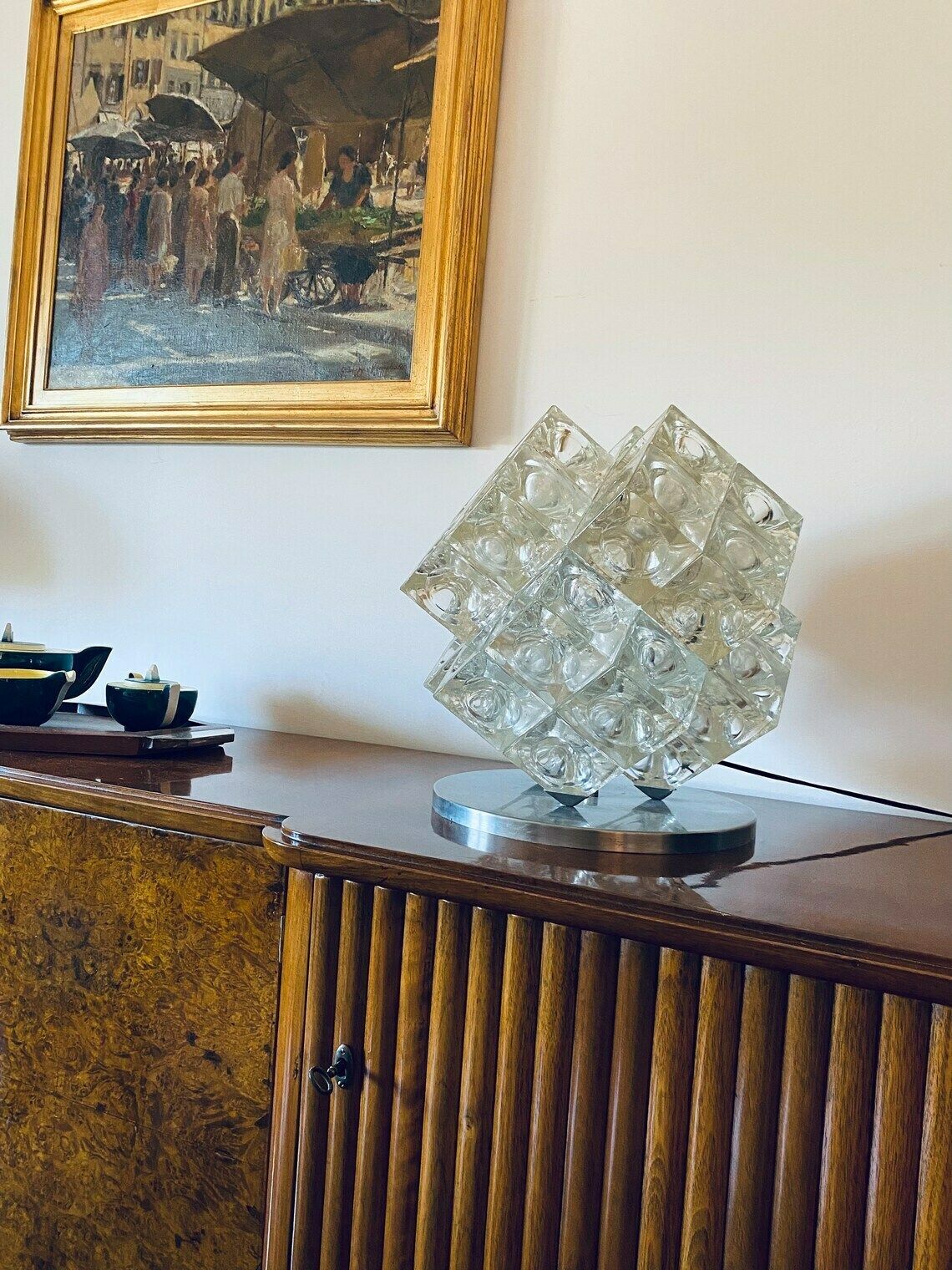 Albano Poli, "Eclisse" Modernist Sculptural Table Lamp, Poliarte Italy, 1968 photo furniture