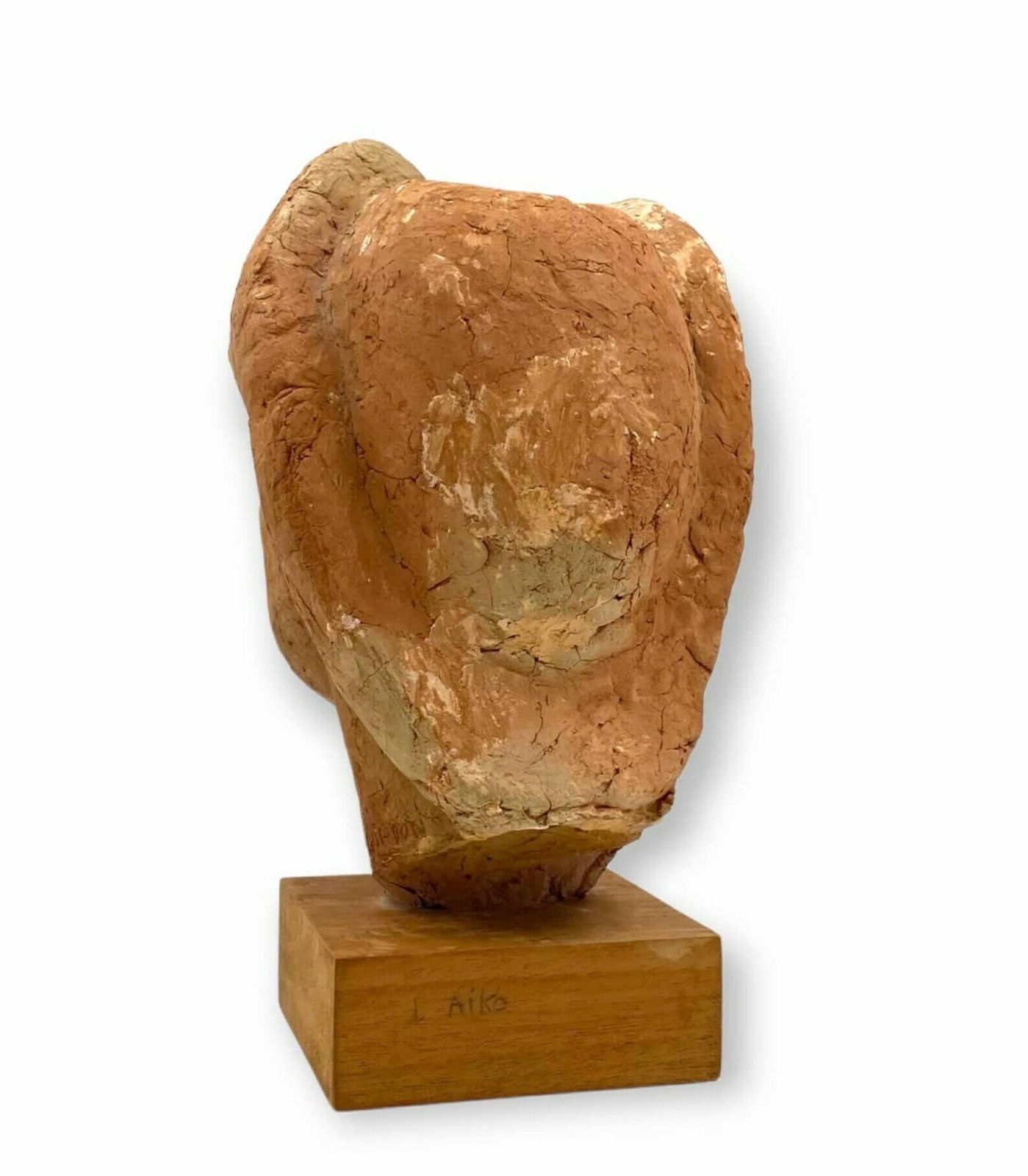 Willy Gordon, Terracotta Japanese Girl Akito Head Sculpture, France 1940s photo buy