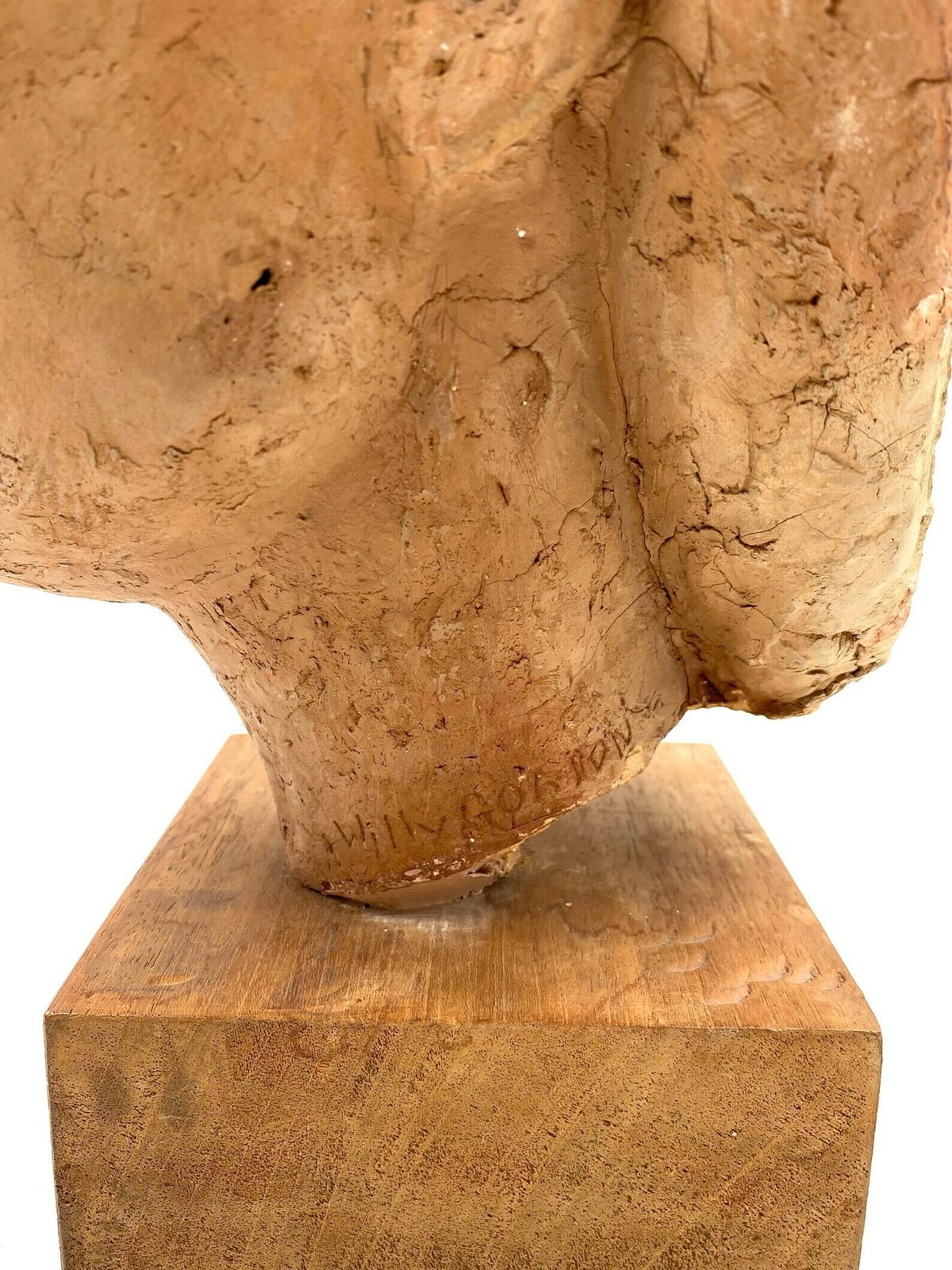 photo for sale Willy Gordon, Terracotta Japanese Girl Akito Head Sculpture, France 1940s