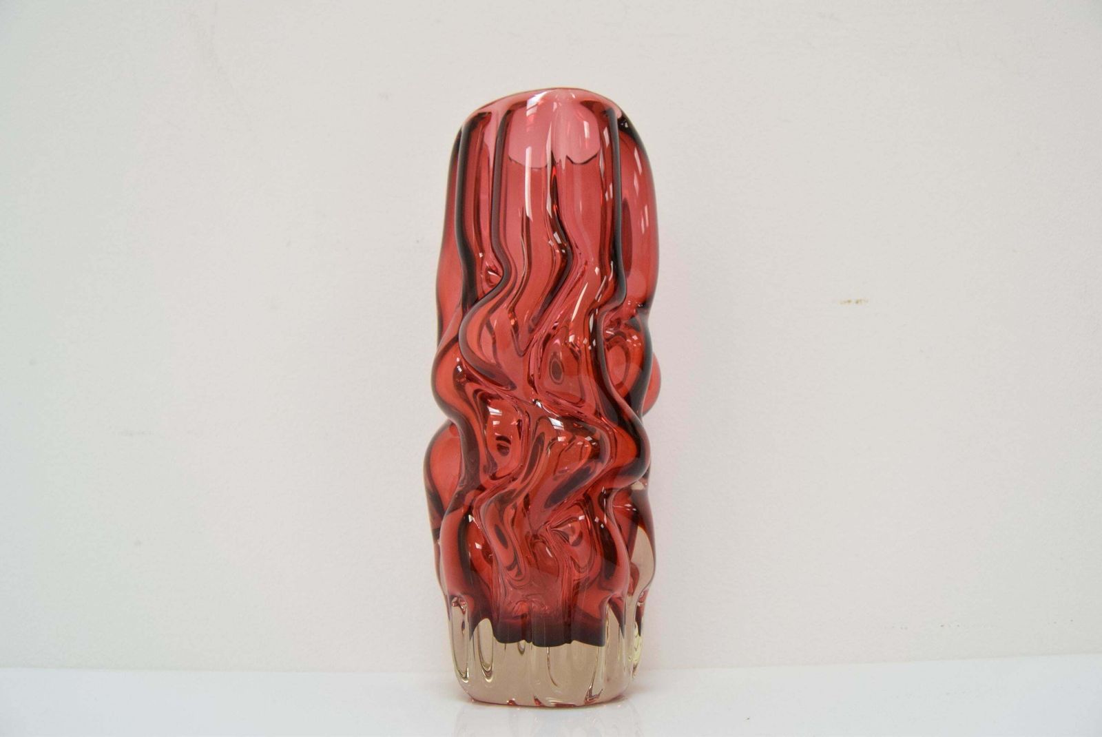Glass Vase By Pavel Hlava For Crystalex Nový Bor, 1970's. photo Home Decor