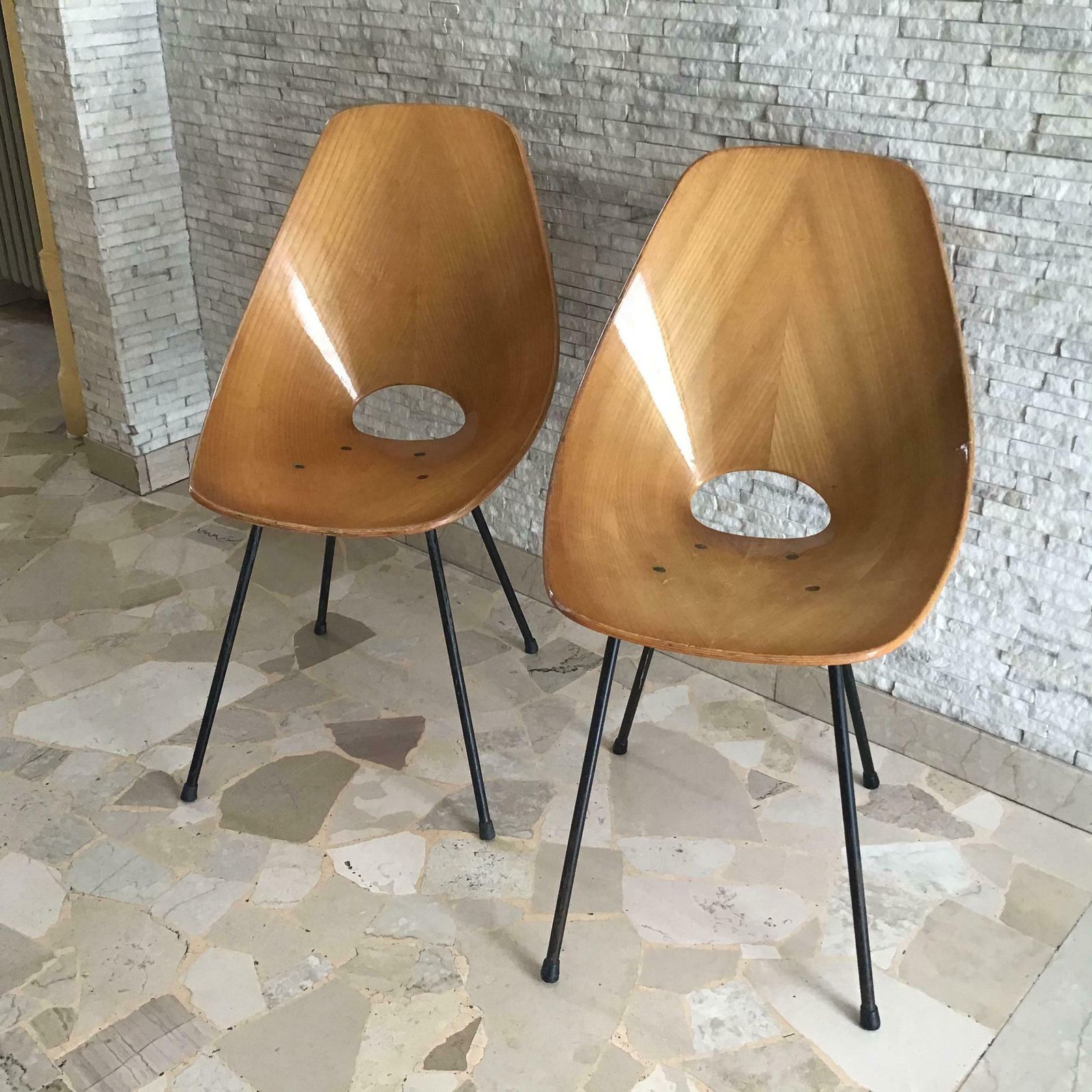 photo furniture Medea “ F.Li Nobili” Wood Brass Iron 1950 Italy