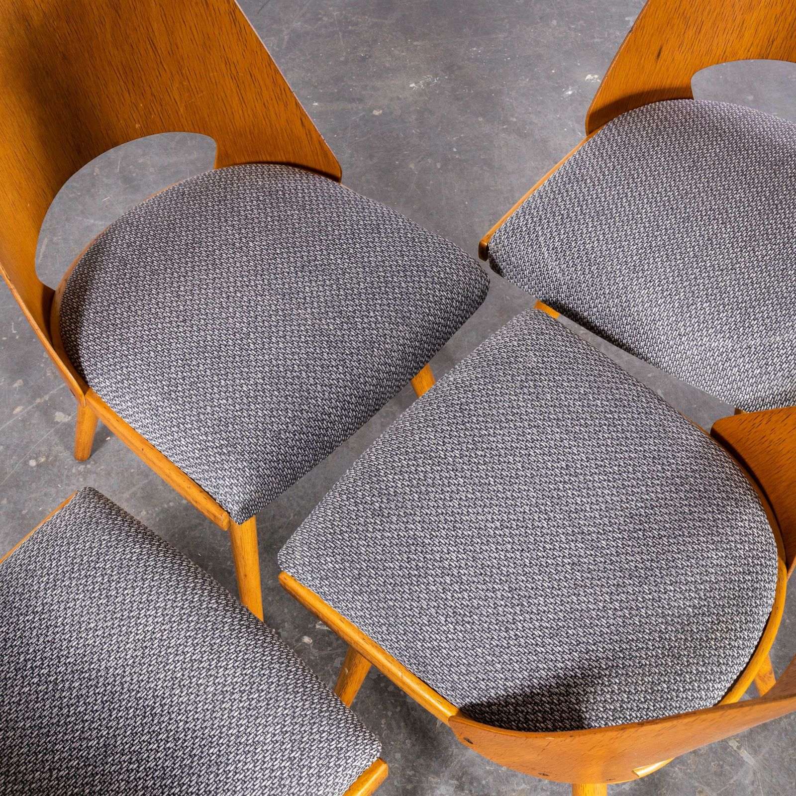 1950’s Upholstered Ton Dining Chairs By Radomir Hoffman – Set Of Four photo furniture