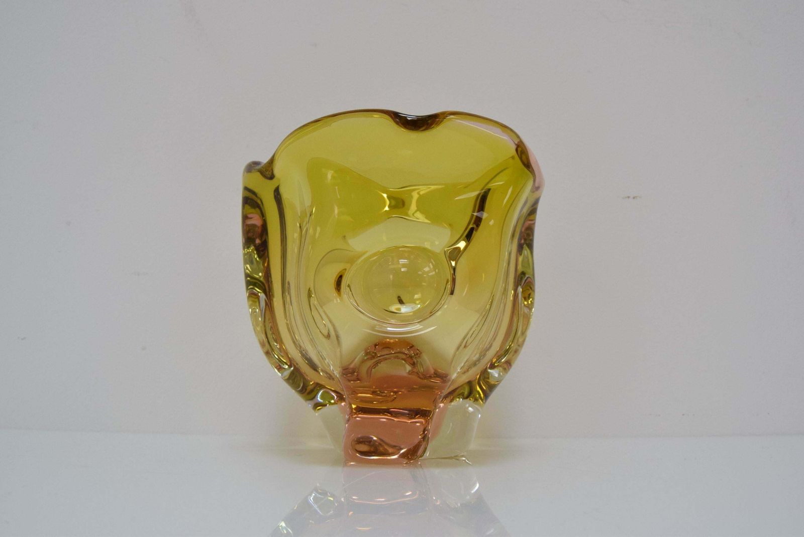 Art Glass Bowl By Josef Hospodka For Glasswork Chribska, 1960's. £266.92 photo for sale