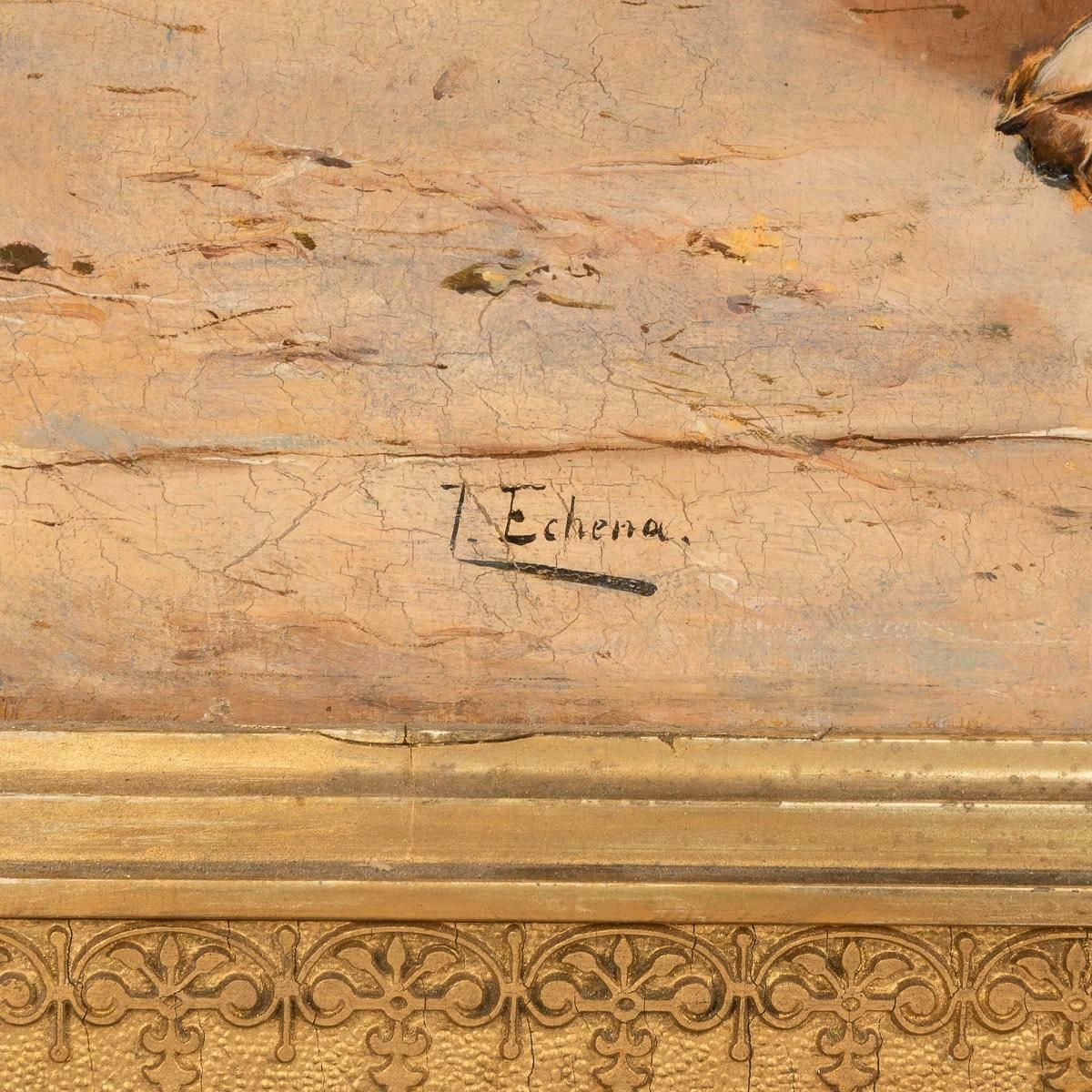 Oil On Board Of A Woman Playing Guitar, Signed By José Echena (Spain 1845 1909) photo buy
