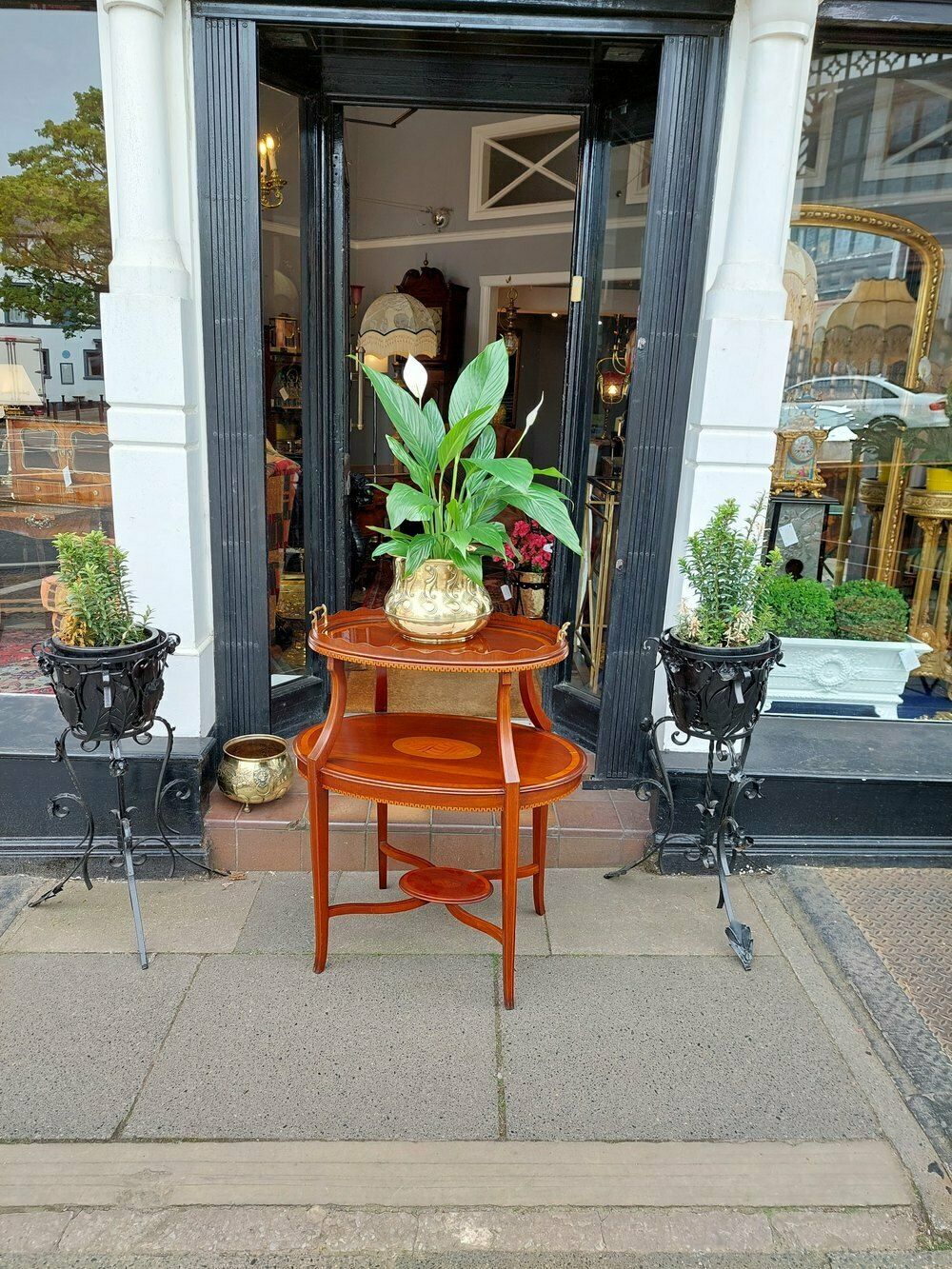 Edwardian Mahogany And Satinwood Etagere photo furniture