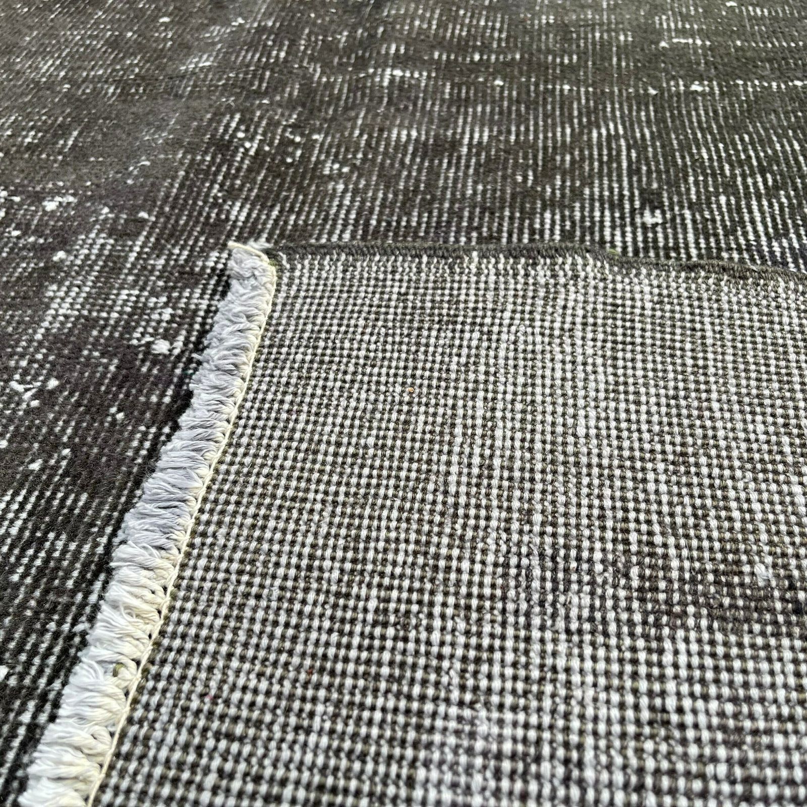 Vintage Distressed Turkish Rug , Over Dyed Grey, 200 X 120 Cm photo buy