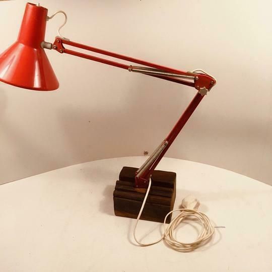 Modern Anglepoise Lamp By Hof Denmark With Oak Base photo furniture
