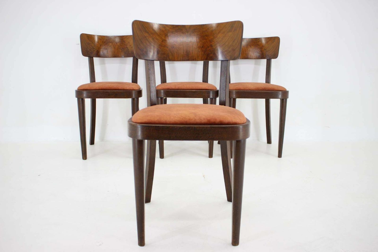 1940s Set Of Four Dining Chairs, Czechoslovakia photo for sale