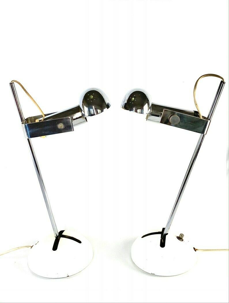 Robert Sonneman, Pair Of T395 Table Lamp For Luci Milan, 1972 photo vinterior