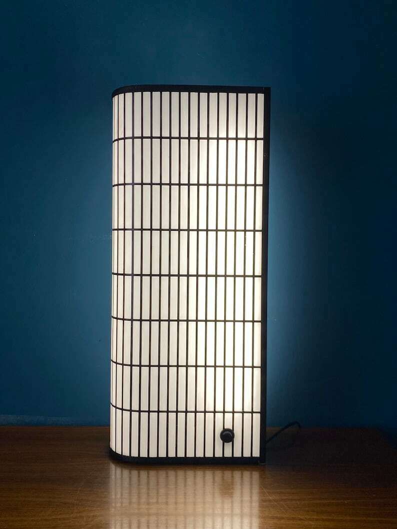 Postmodern Reticulated Lamp In The Manner Of J.Hoffman, Italy 1980s photo vintage