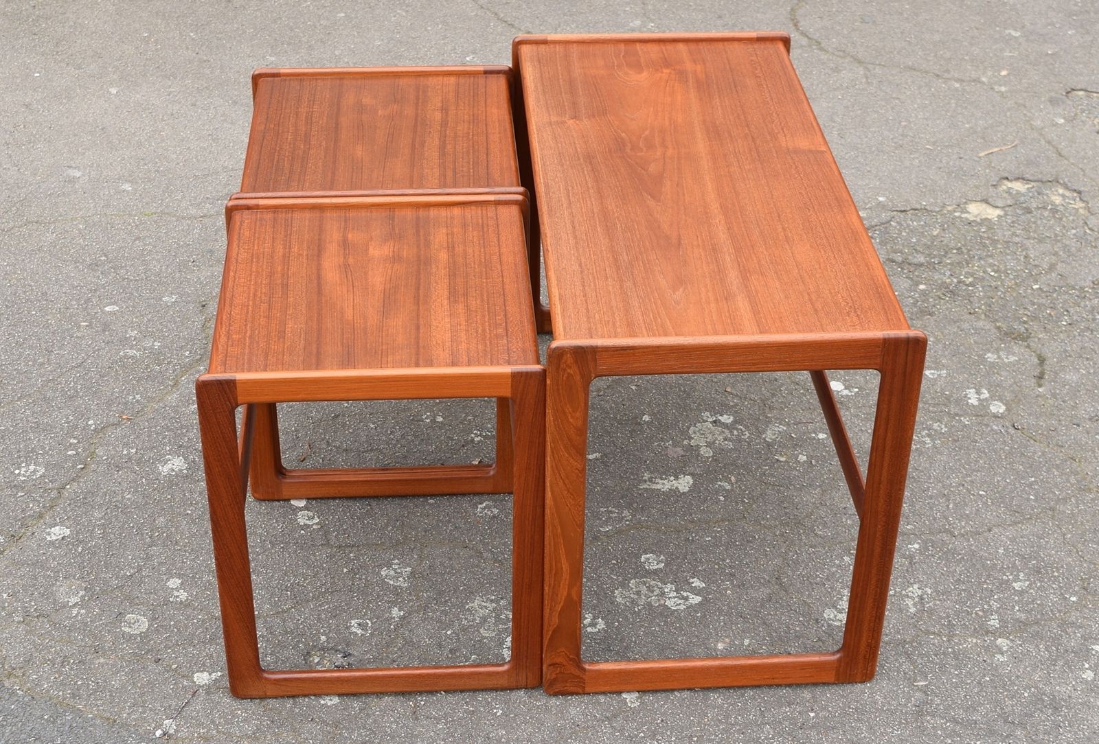 Arne Hovmand Olsen Mogens Kold Teak Nest Of 1960's Danish Coffee Tables photo furniture