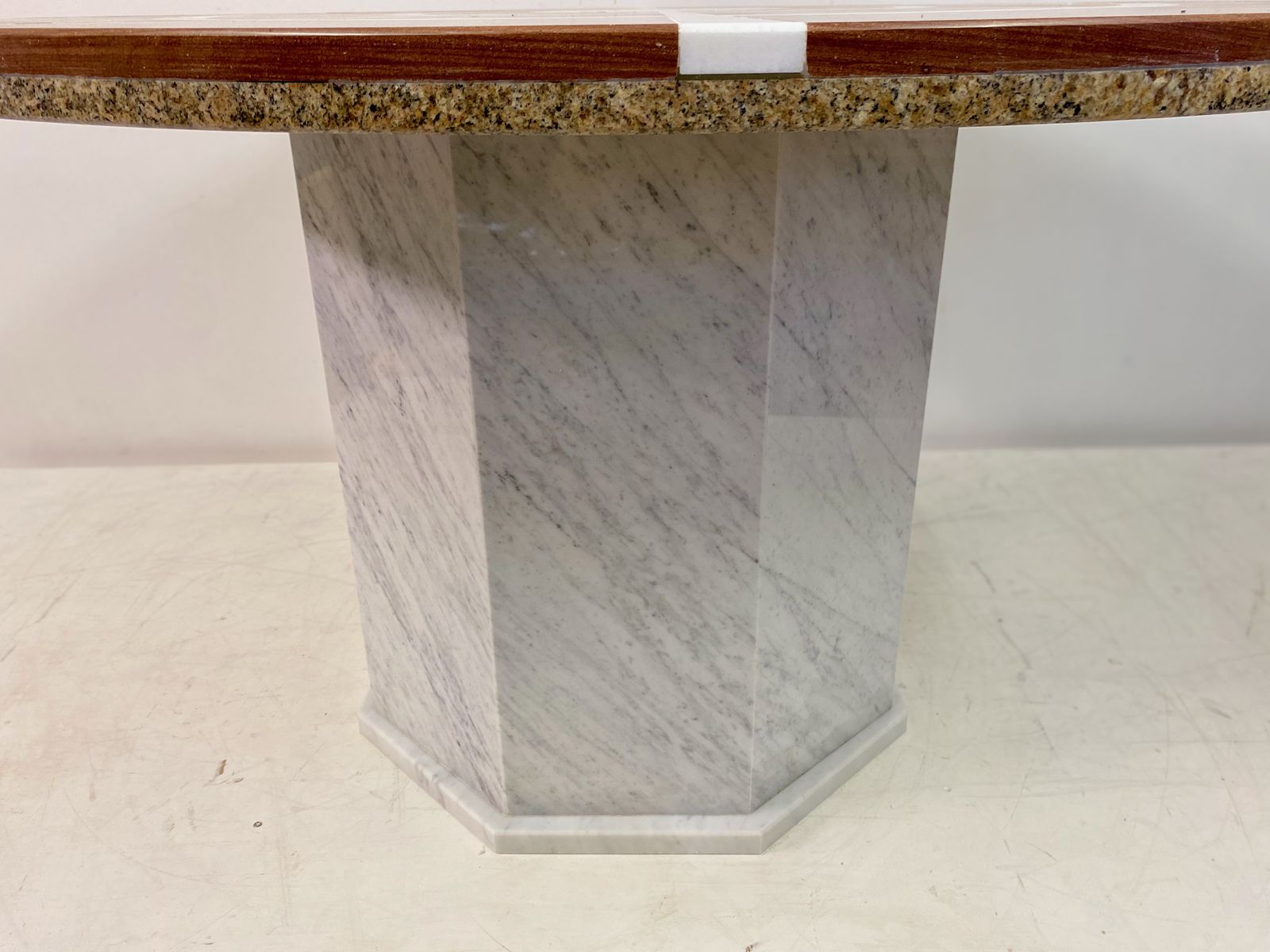 1970s Red And White Marble Dining Or Centre Table photo vintage