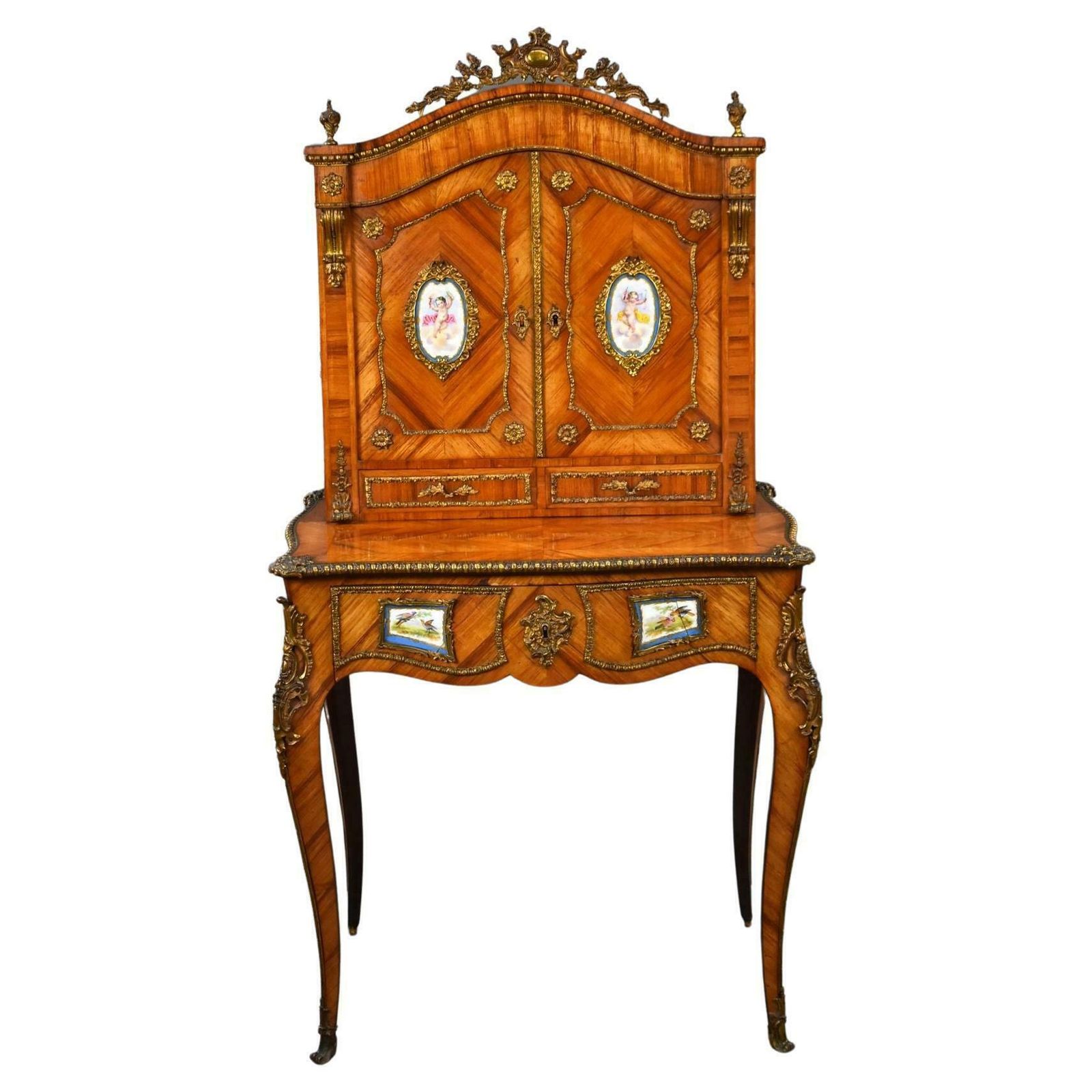 19th Century Walnut Bonheur Du Jour