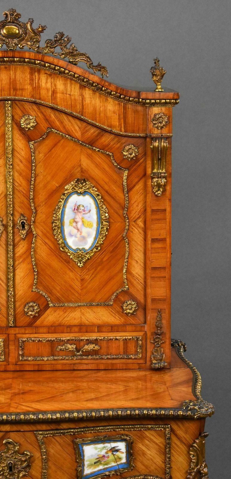 Furniture 19th Century Walnut Bonheur Du Jour photo