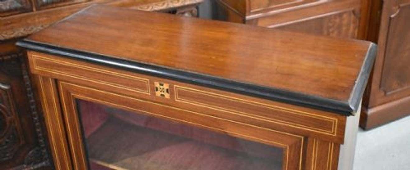 Victorian Mahogany Inlaid Pier Cabinet photo 950.0