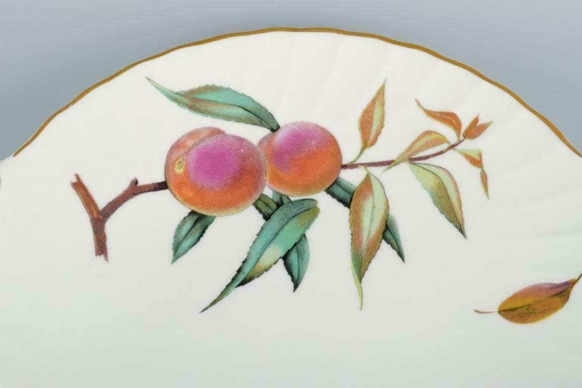 Royal Worcester Fine Porcelain Cake Plate With Motifs Of Apples And Berries photo furniture