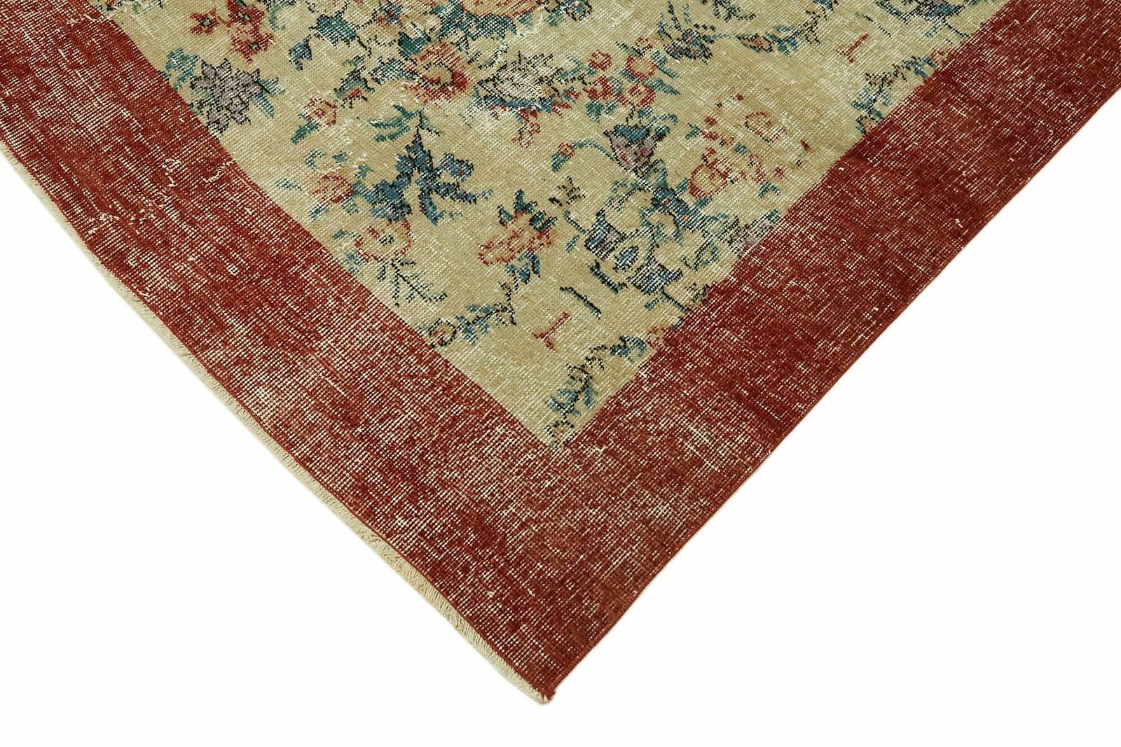 Handgemaakt 340 x 234 cm beige Turks vintage vloerkleed photo Textiel
