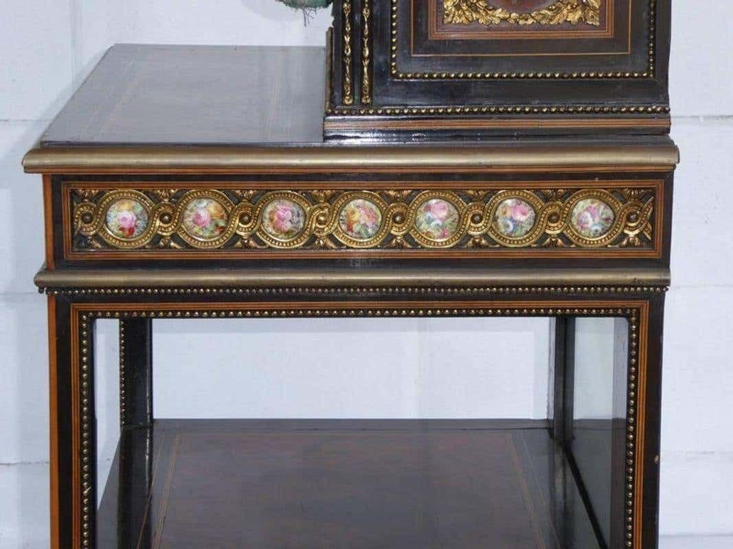 photo for sale 19th Century Ebony And Thuya Wood Bonheur Du Jour