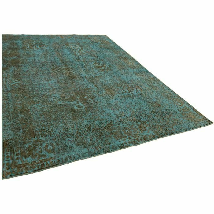 Handmade 330 X 245 Cm Turquoise Over Dyed Large Area Rug photo furniture