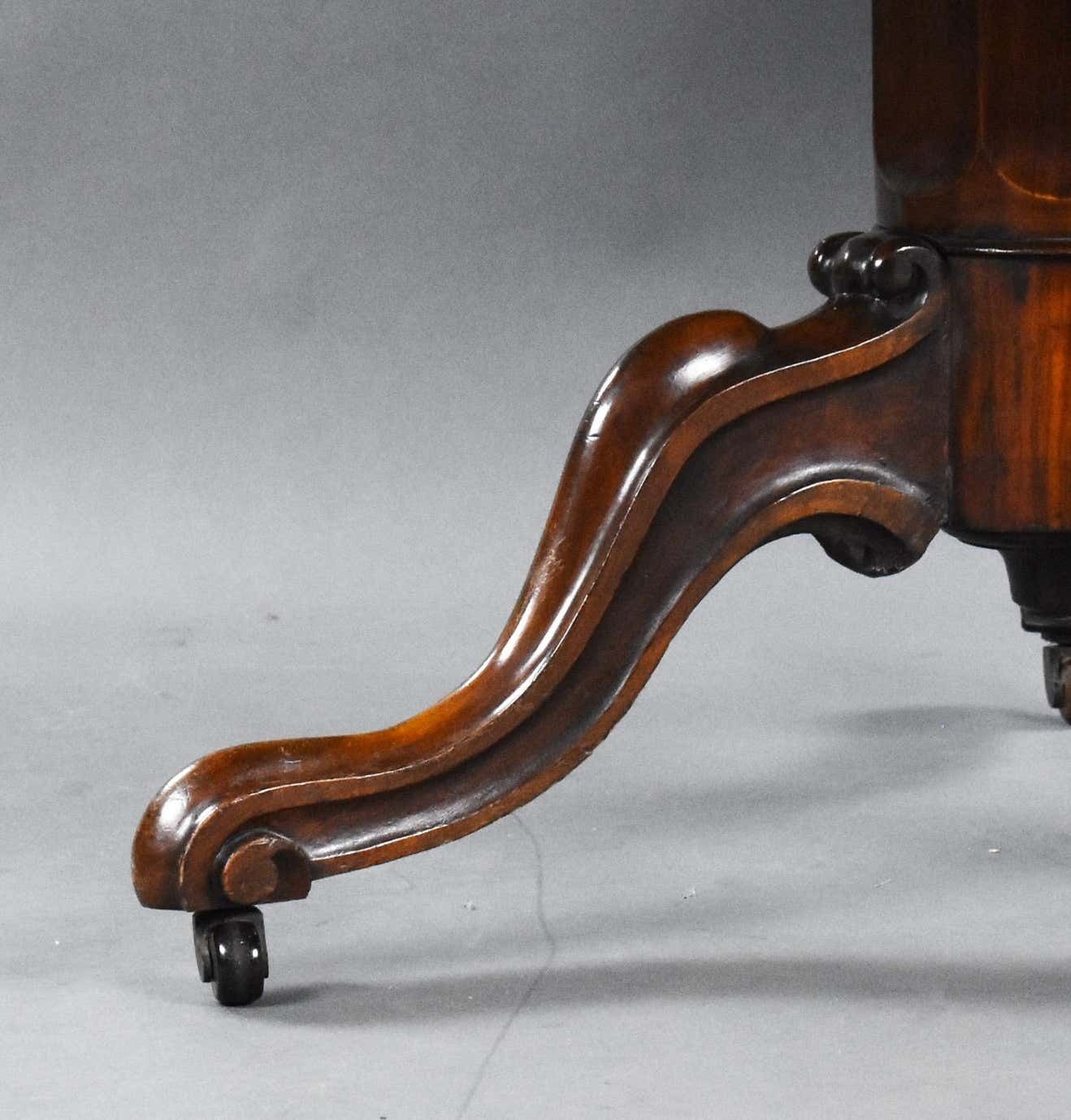 photo vintage 19th Century Victorian Burr Walnut & Marquetry Circular Breakfast