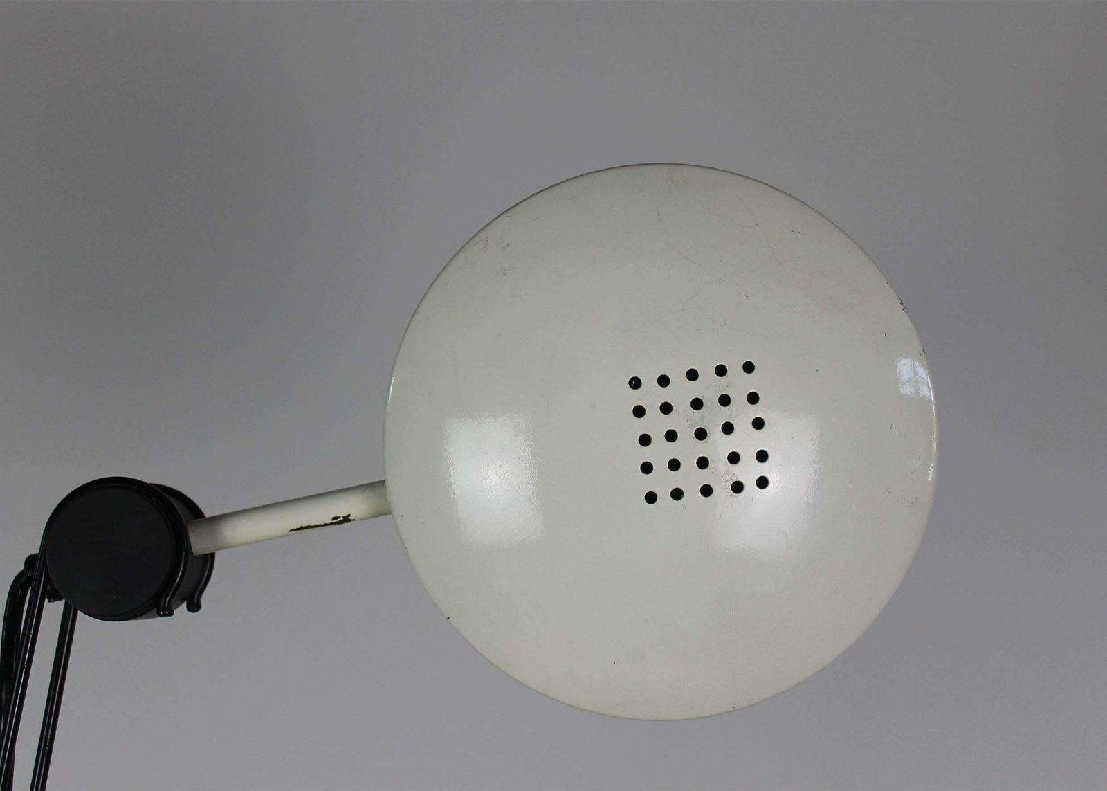 Desk Lamp Zeta Or 665 White Metal By Martinelli Luce 1970s photo vintage