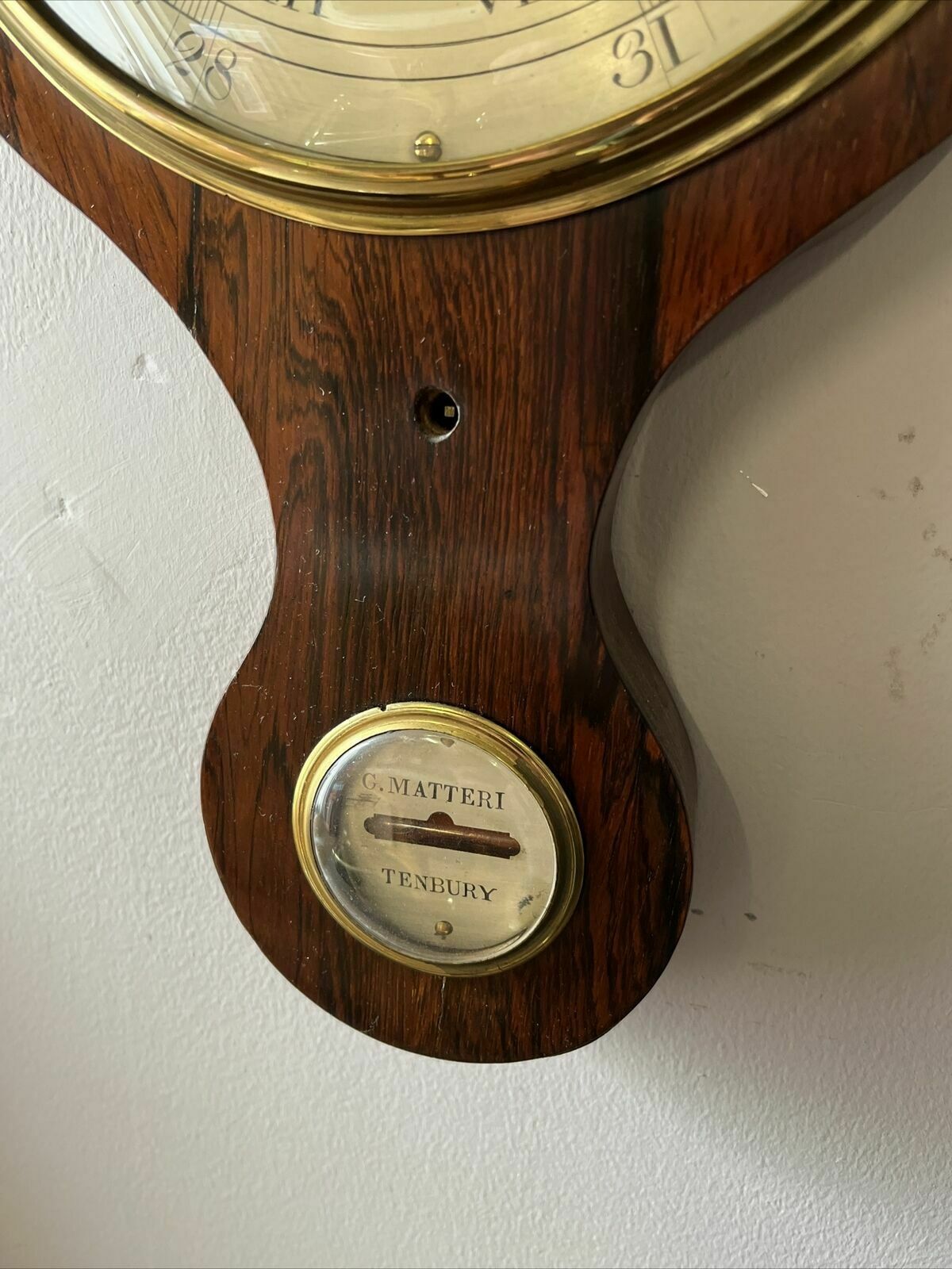 Victorian Barometer In Rosewood Case By G. Matteri Of Tenbury. photo for sale