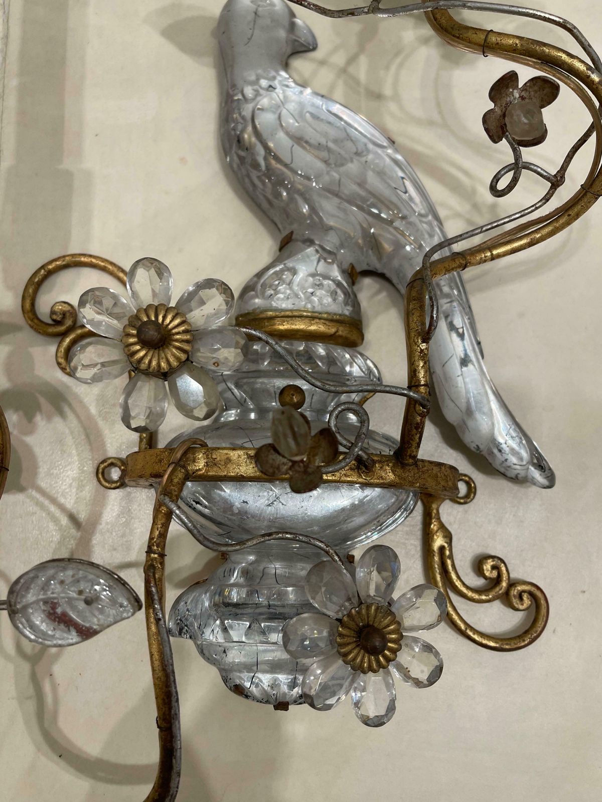 Stunning Pair Of Ancient Sconces By Maison Baguès, Art Déco, France photo vinterior