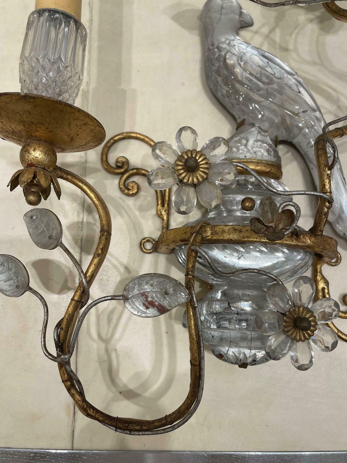 Stunning Pair Of Ancient Sconces By Maison Baguès, Art Déco, France photo buy