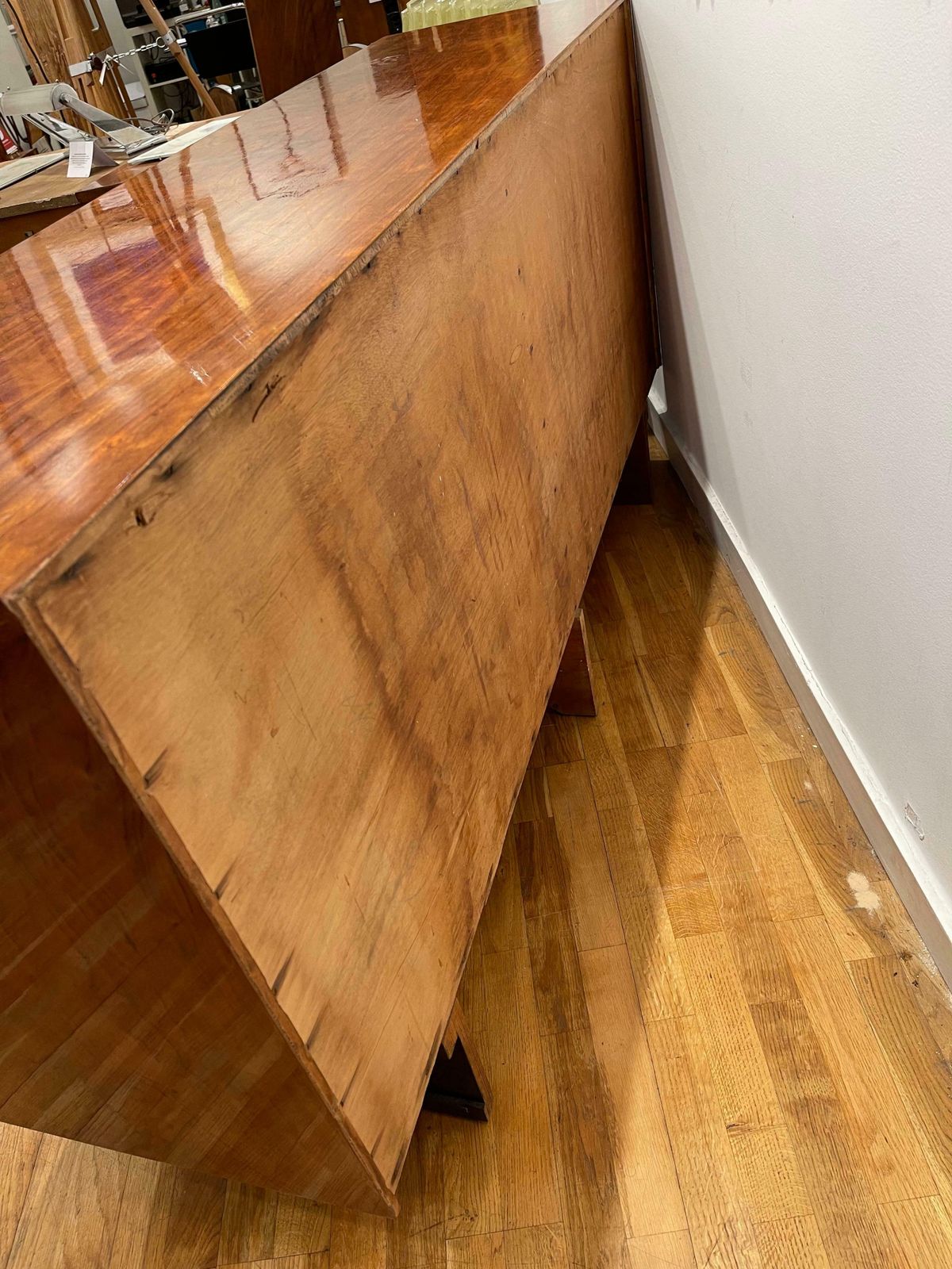 Furniture André Sornay (1902 2000), Varnished Plywood Chest Of Drawers photo