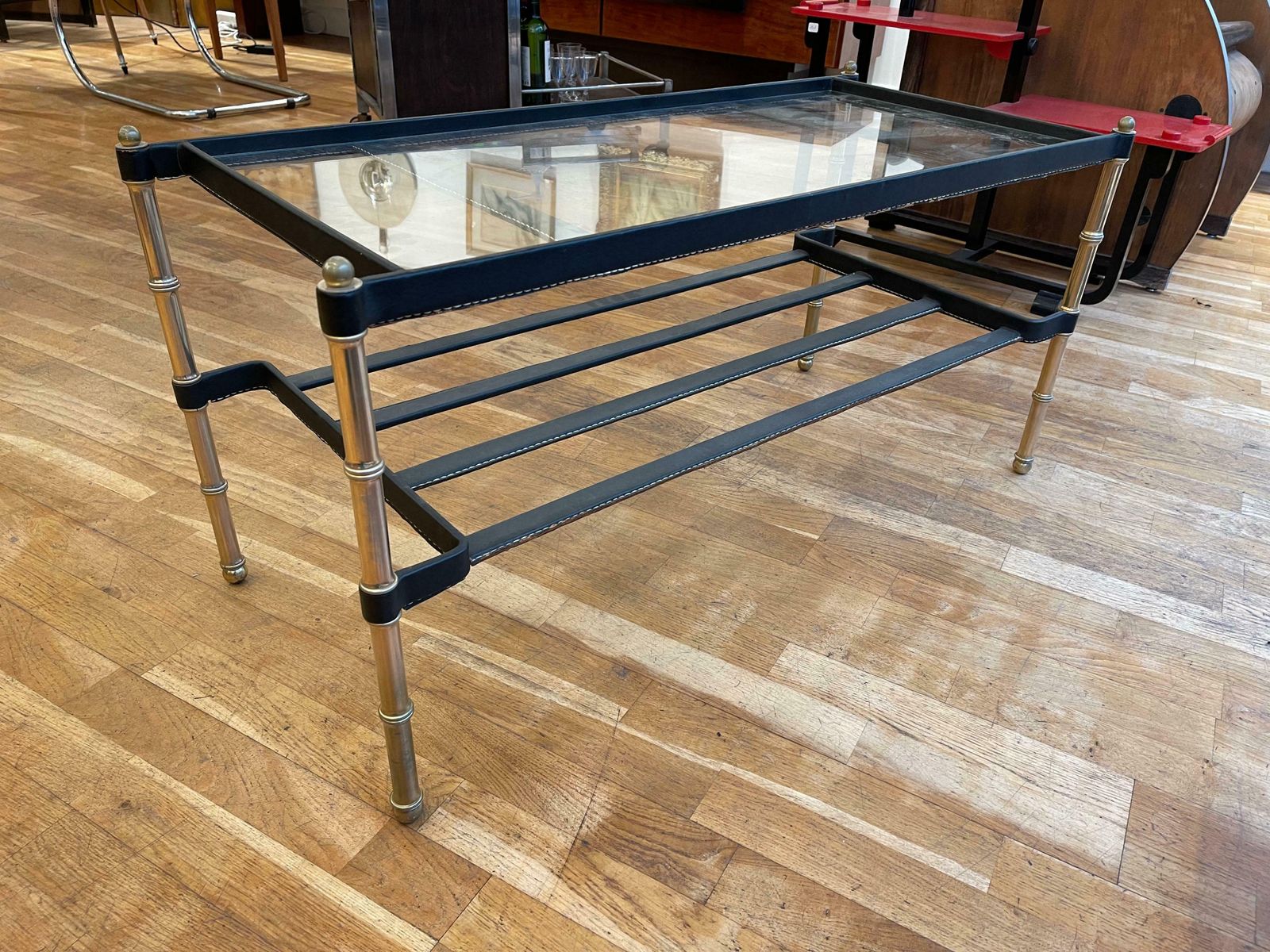 Beautiful Coffee Table By Jacques Adnet, France, Circa 1950 photo buy