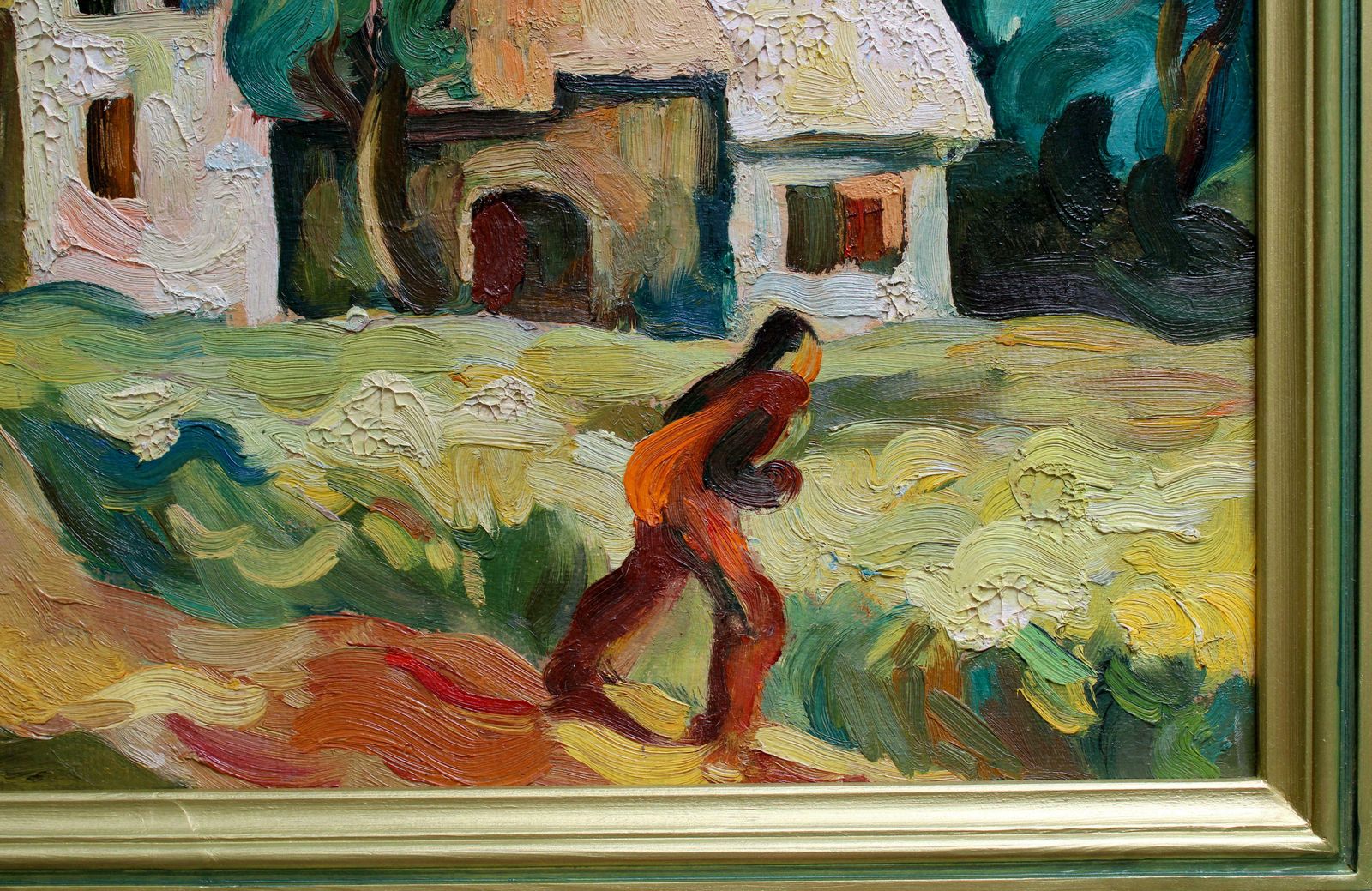 Anthony Luther A Walk In The Brisk Wind Oil On Cardboard, 48x60 Cm photo furniture