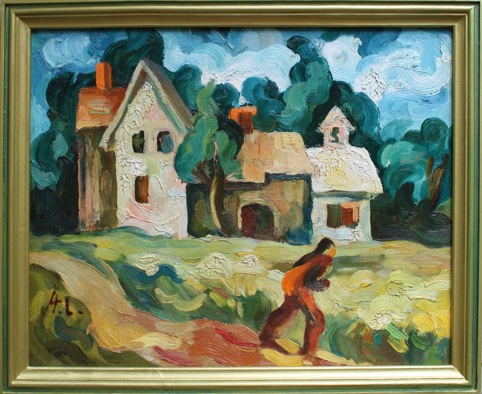 Anthony Luther A Walk In The Brisk Wind Oil On Cardboard, 48x60 Cm photo vinterior