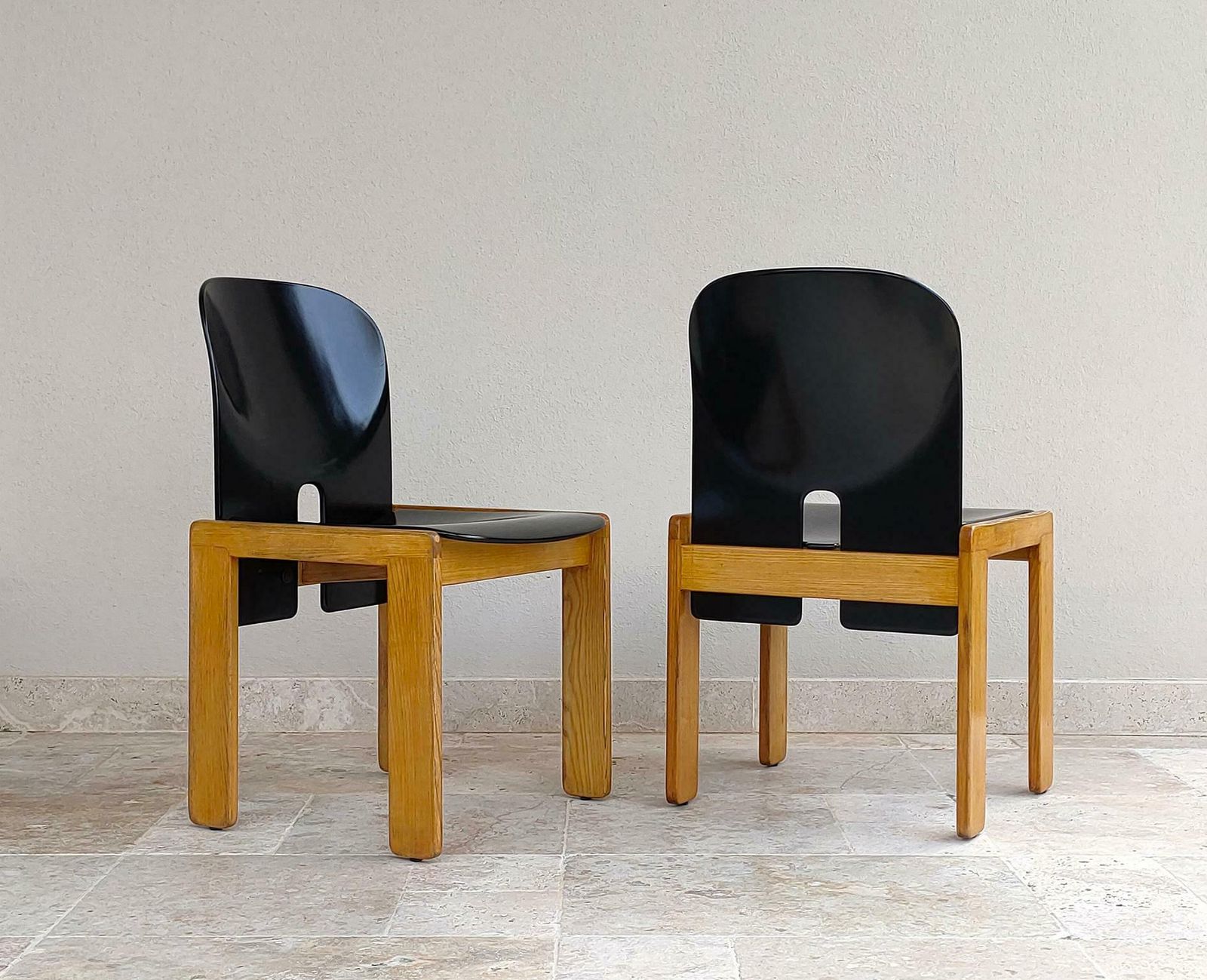 Afra And Tobia Scarpa Set Of Four 121 Chairs By Cassina 1960s Italy photo Furniture