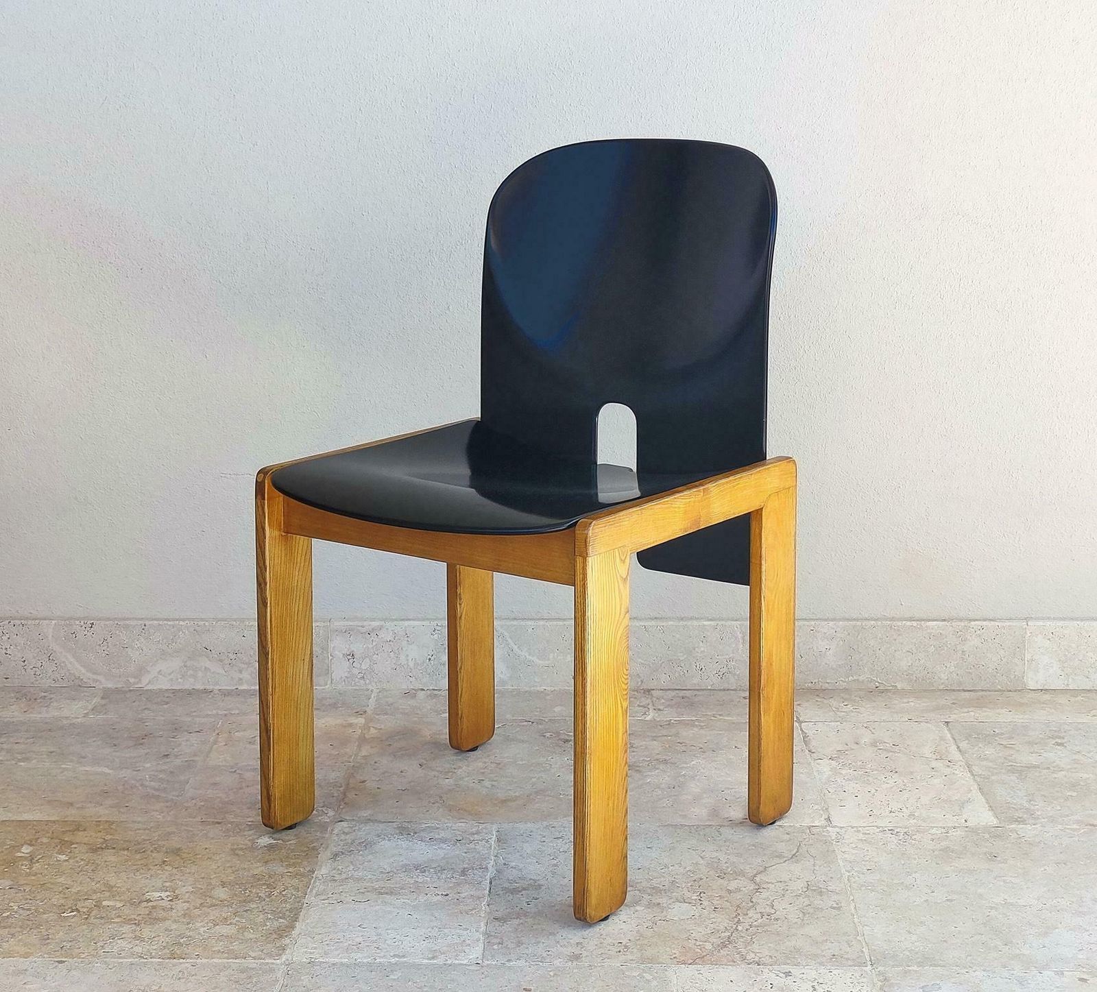 Afra And Tobia Scarpa Set Of Four 121 Chairs By Cassina 1960s Italy photo vinterior