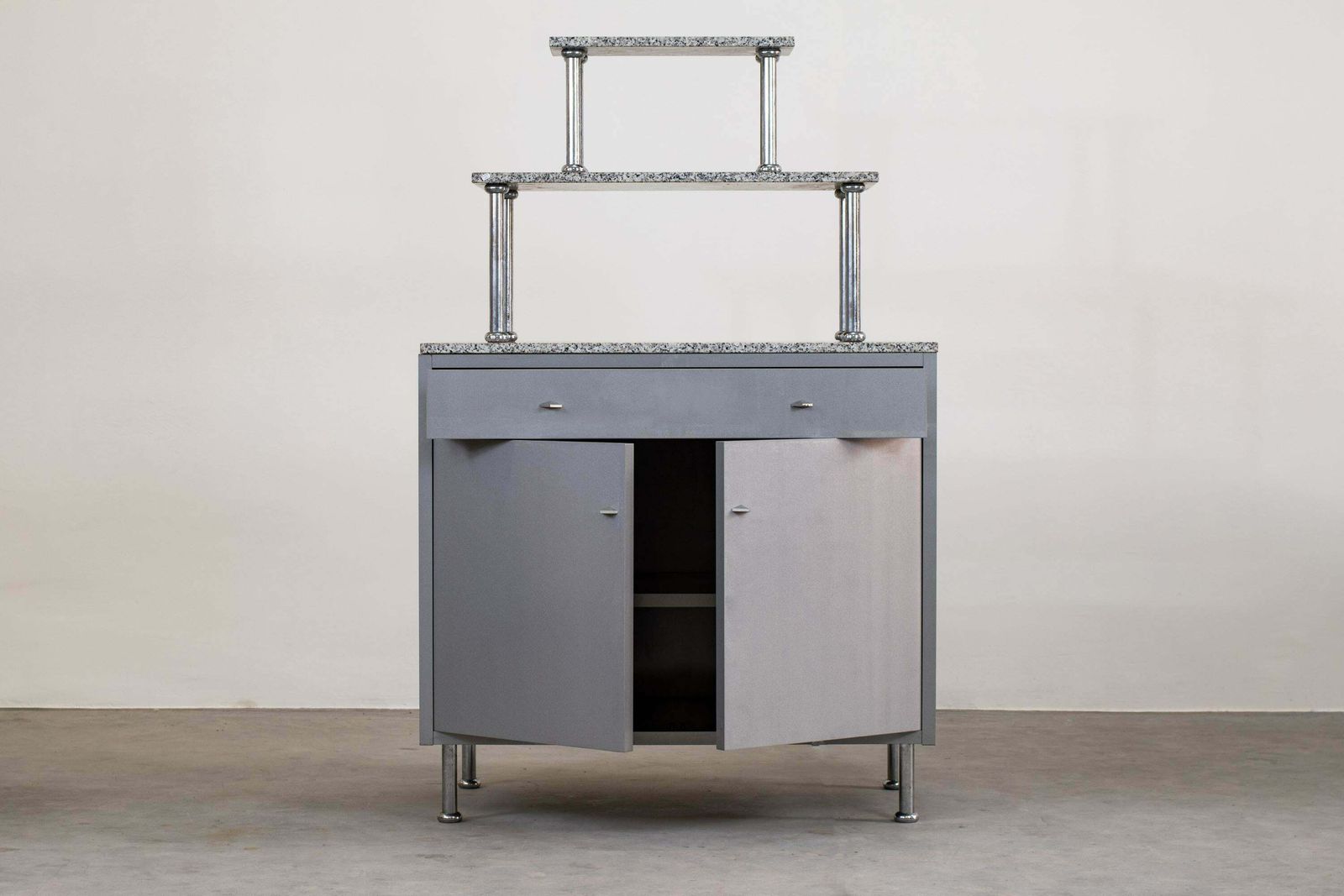 Two Doors Cabinet By Driade In Laminate And Baveno Granite 1980s photo furniture