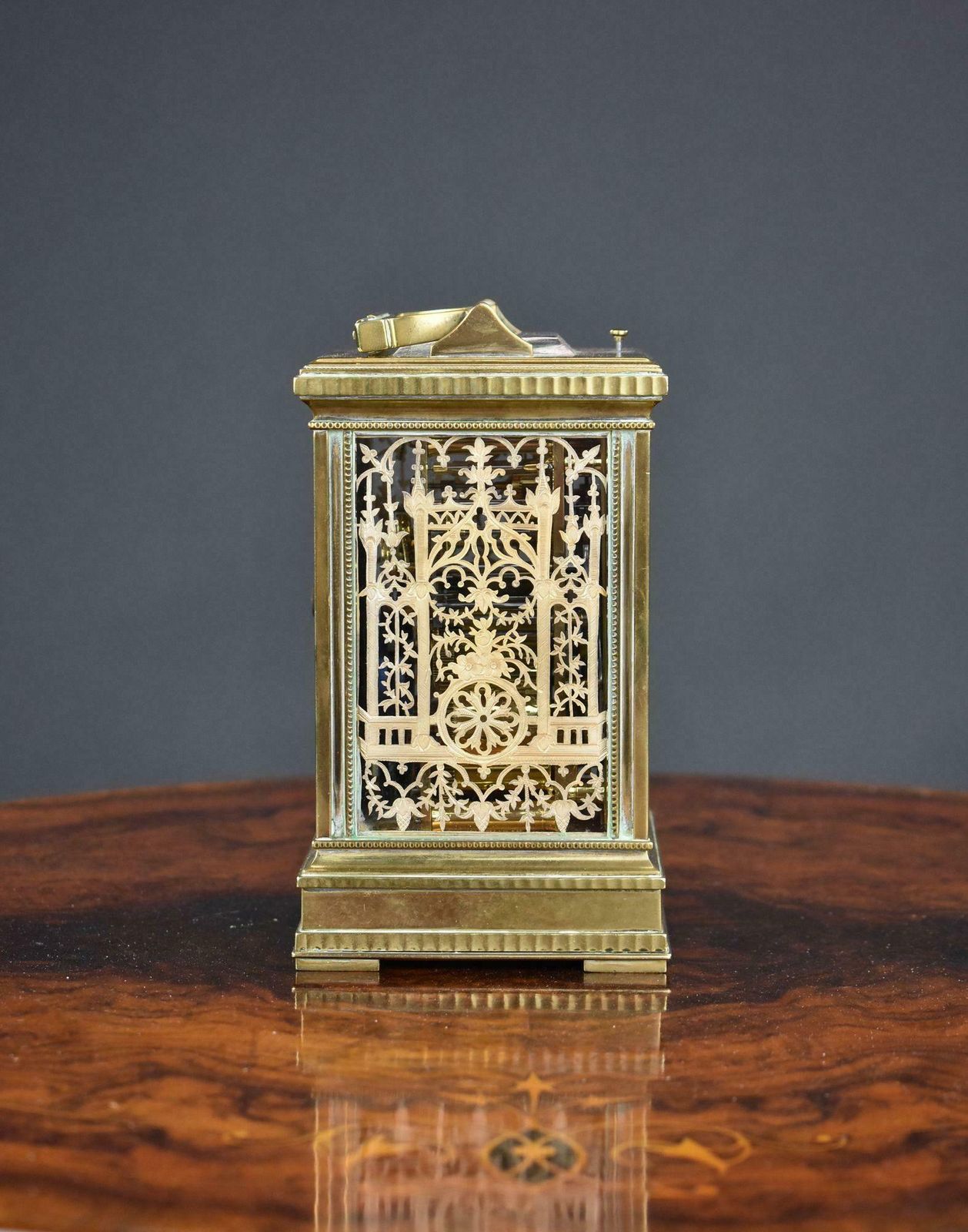 19th Century French Grand Sonnerie Carriage Clock, Hunt & Roskell photo vinterior