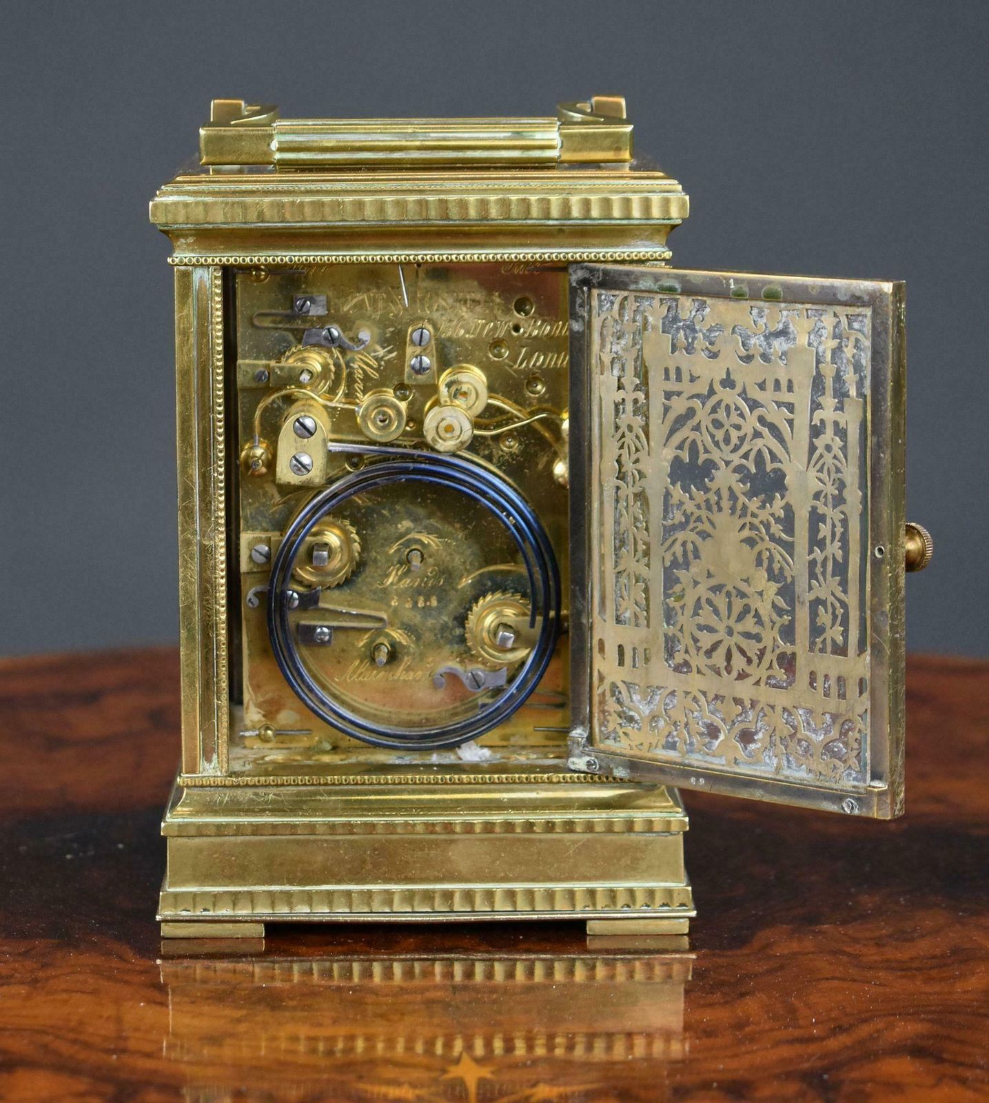 19th Century French Grand Sonnerie Carriage Clock, Hunt & Roskell photo vintage