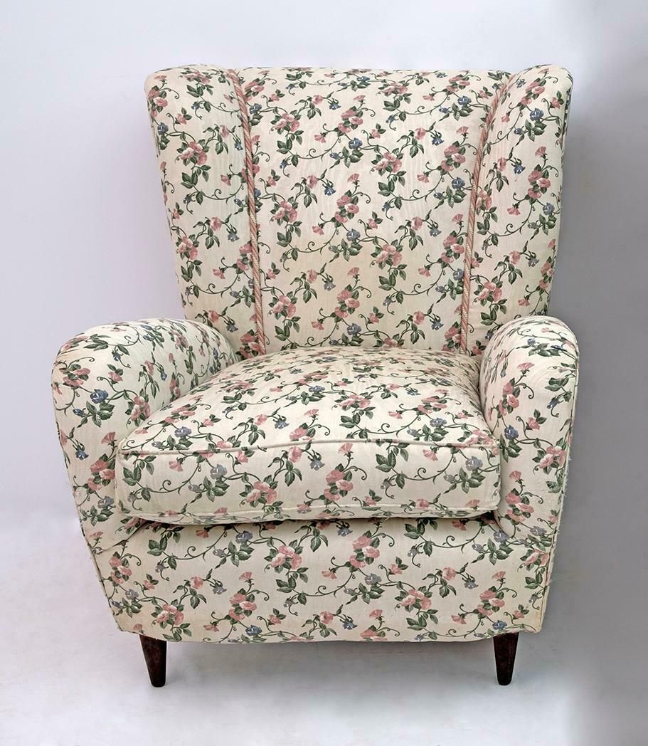 photo for sale Pair Of Paolo Buffa Mid Century Modern Italian Armchairs, 1950s