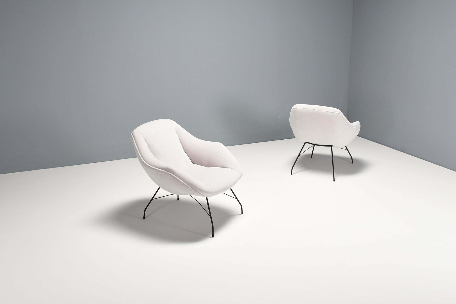 Furniture Pair Of "Concha" Armchairs By Carlo Hauner & Martin Eisler, Brasil, 1955 photo