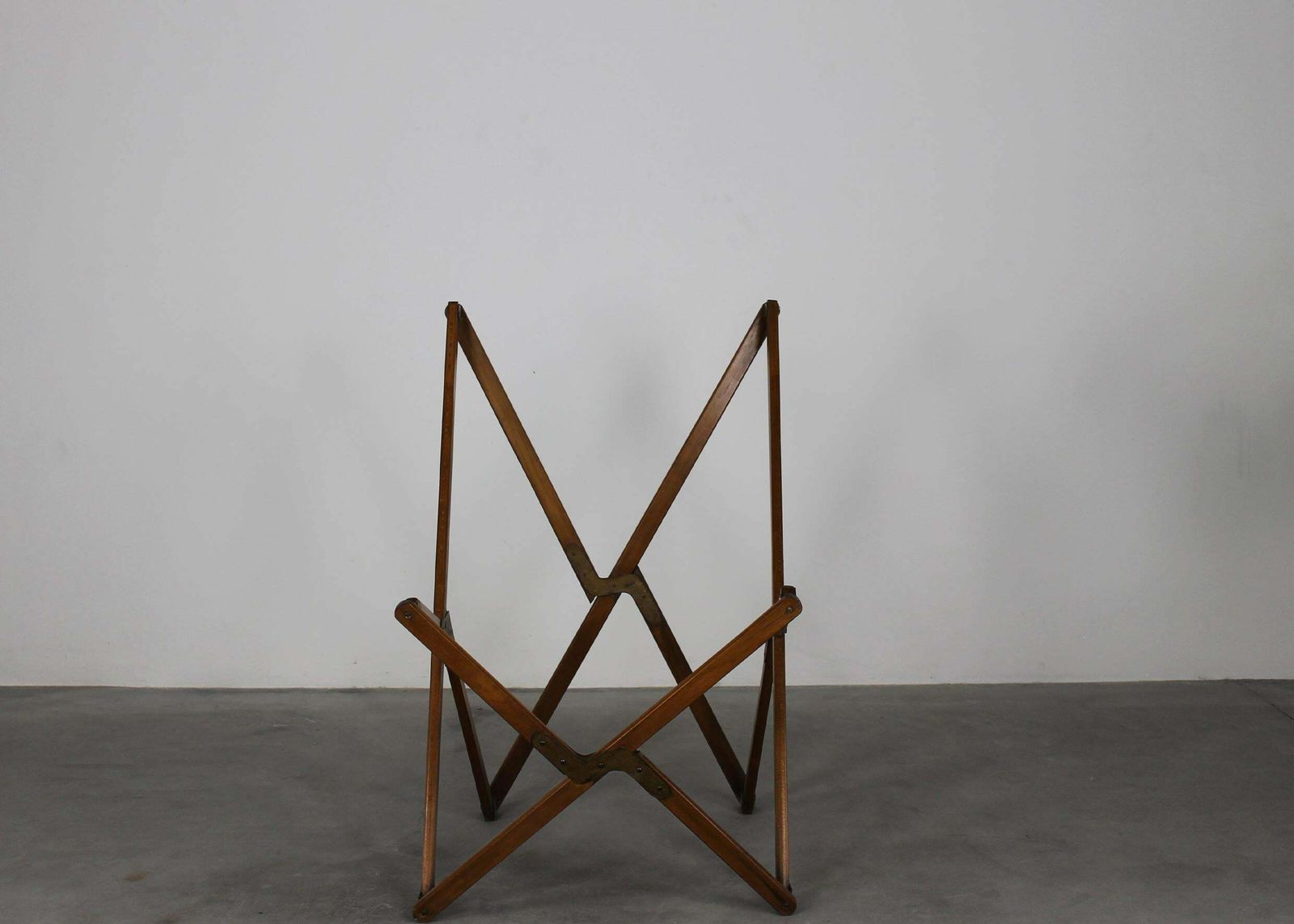 Vittoriano Viganò Tripolina Folding Chair In Wood And Leather 1930s Italy photo Furniture
