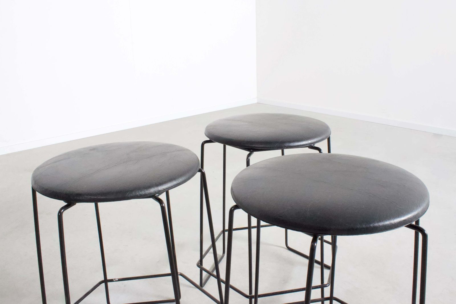 Set Of Square Verner Panton Wire Stools, 1960s photo 1668.0