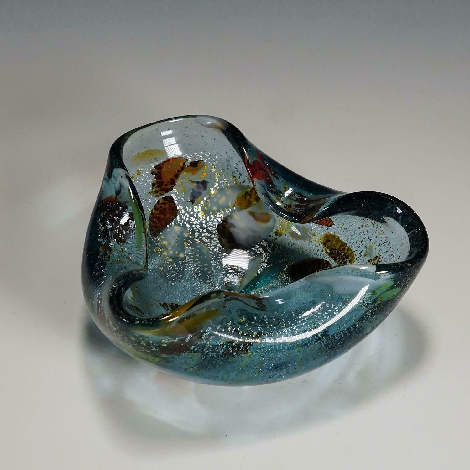 Aureliano Toso (Attr.) Murano Art Glass Bowl 1950s photo Home Decor