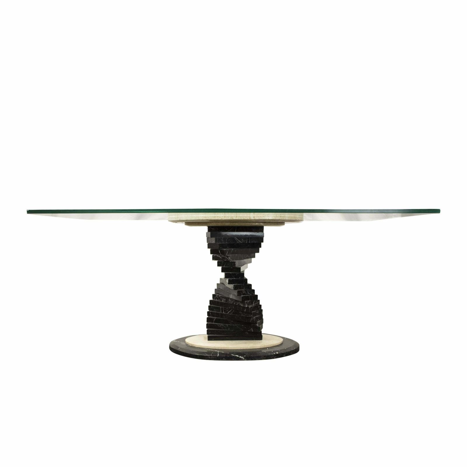 Mid Century Modern Marble And Glass Dining Table, Italy, 1970 photo furniture