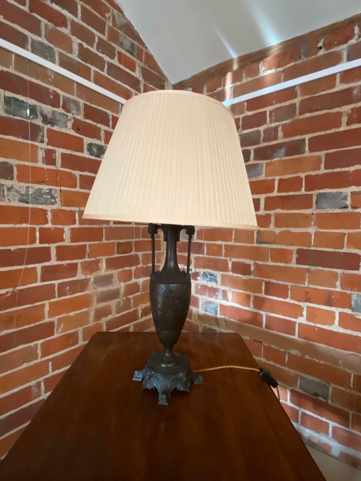 19th Century French Neo Greek Classical Bronze Lamp By Henry Cahieux photo furniture