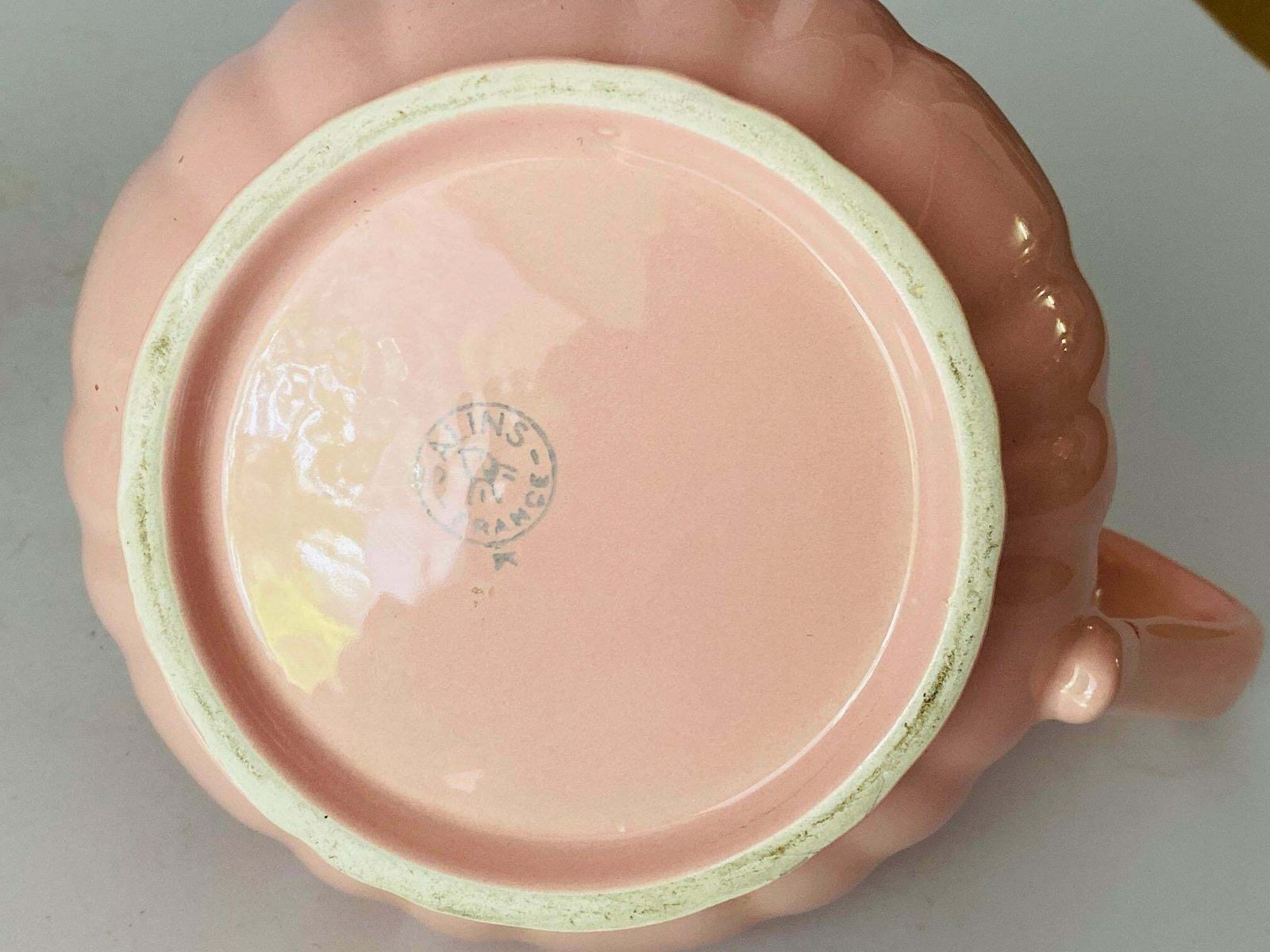 Teapot In Ceramic For Les Salins In Pink Color Midcentury, France photo vinterior