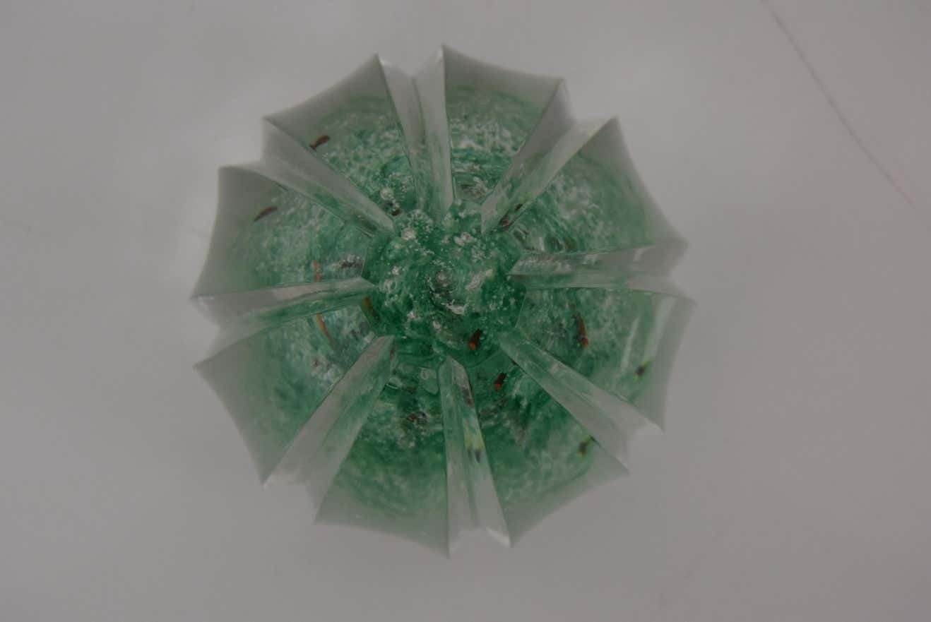 Art Glass Paperweight, Glasswork Novy Bor, 1950s photo vintage
