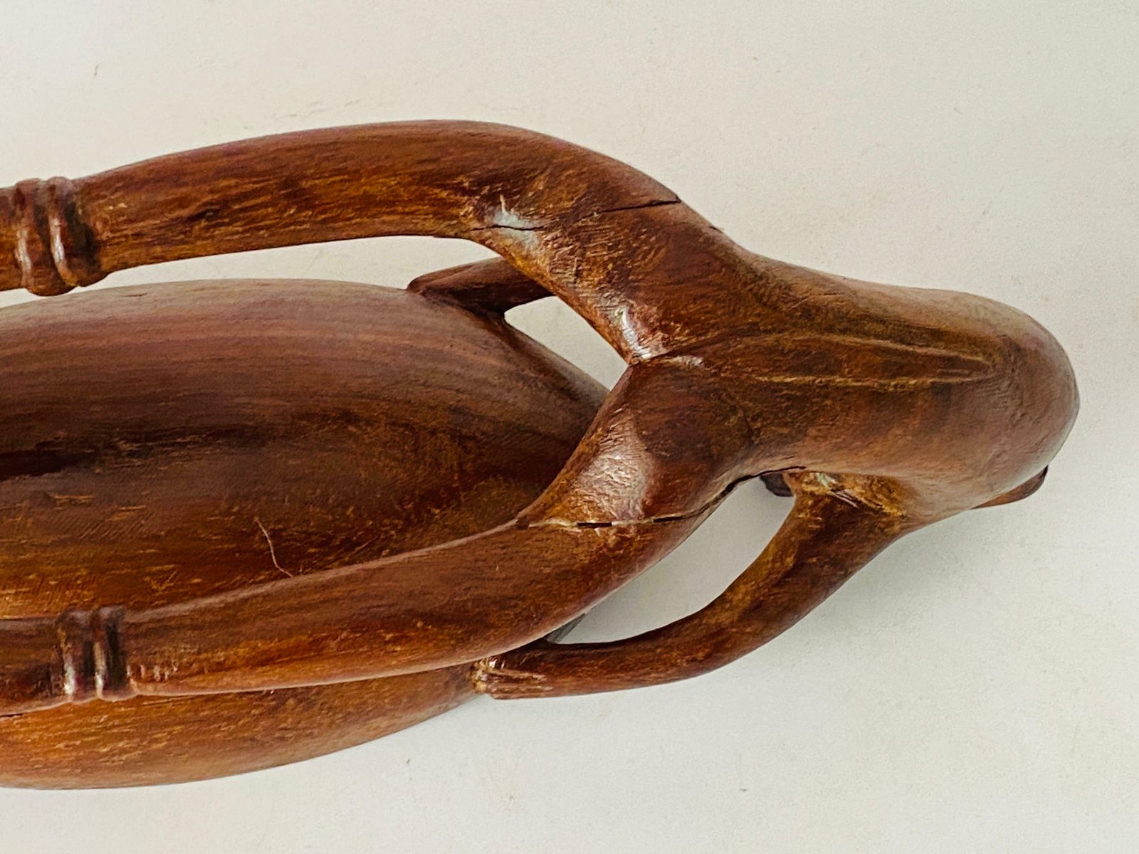 1960 Vide Poche Sculpture In Wood, Animals Holding A Bowl photo buy