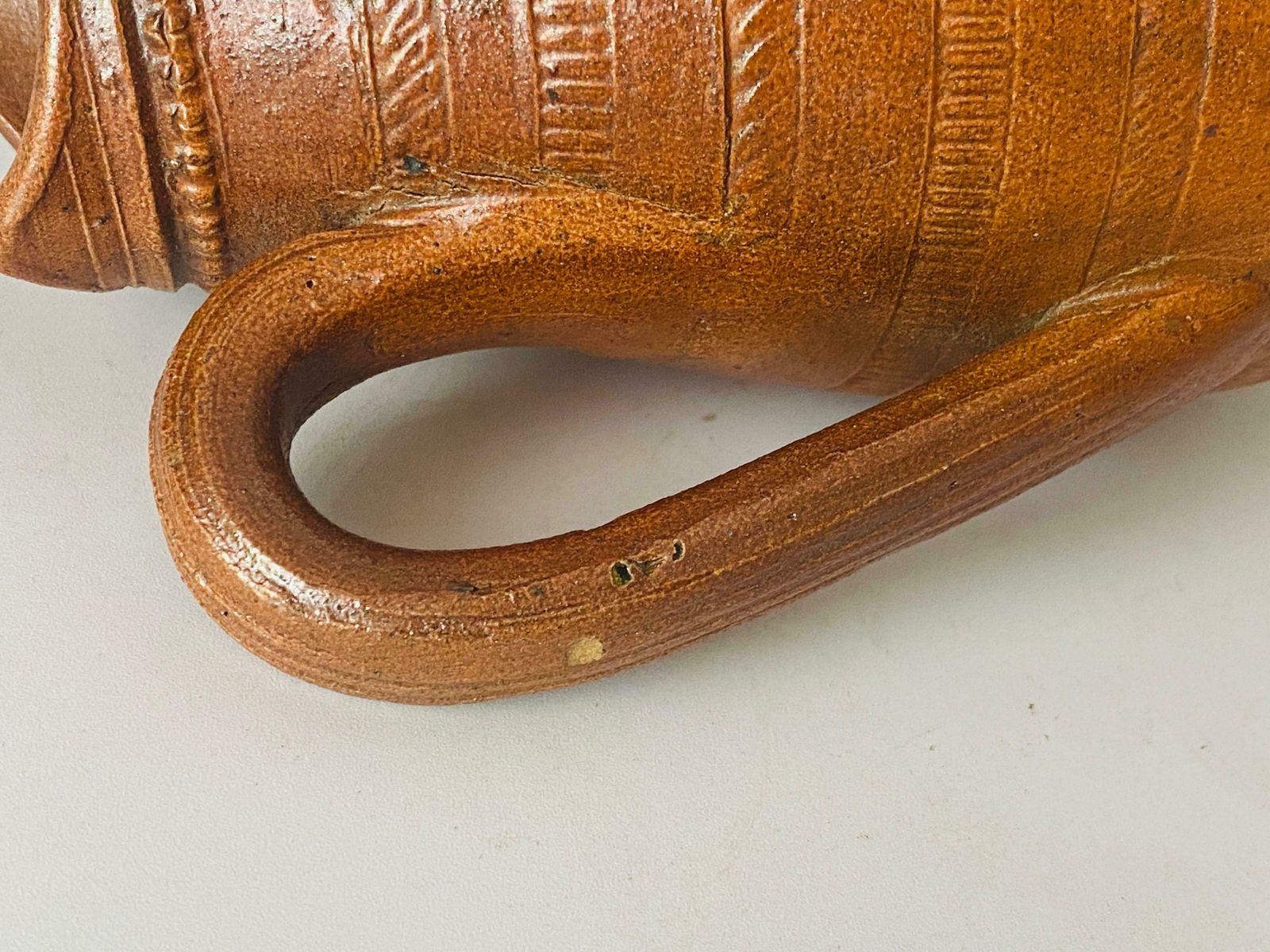 Stoneware Jug Pitcher Beautiful Patina From France Circa 1960 Brown photo buy
